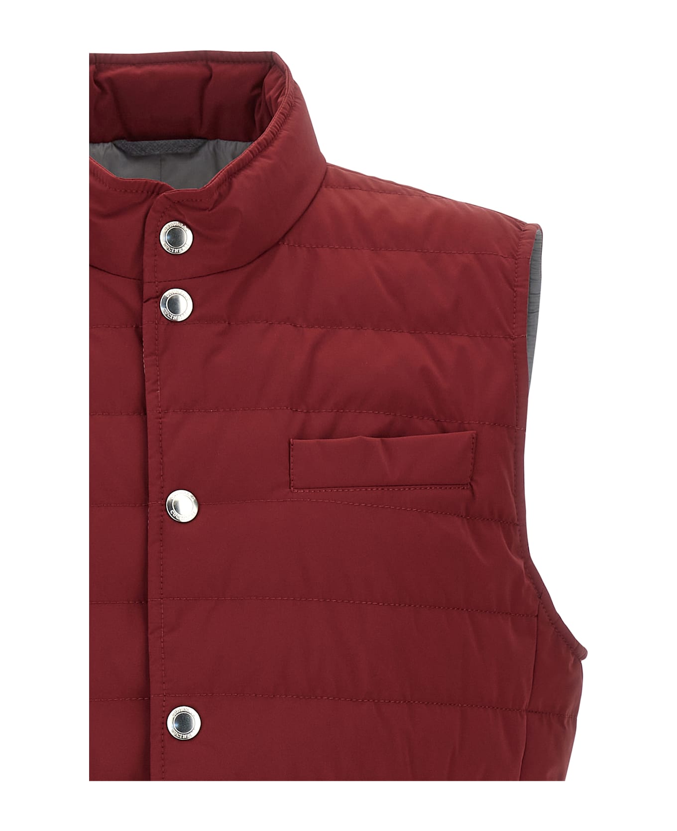 Brunello Cucinelli Quilted Vest - Bordeaux