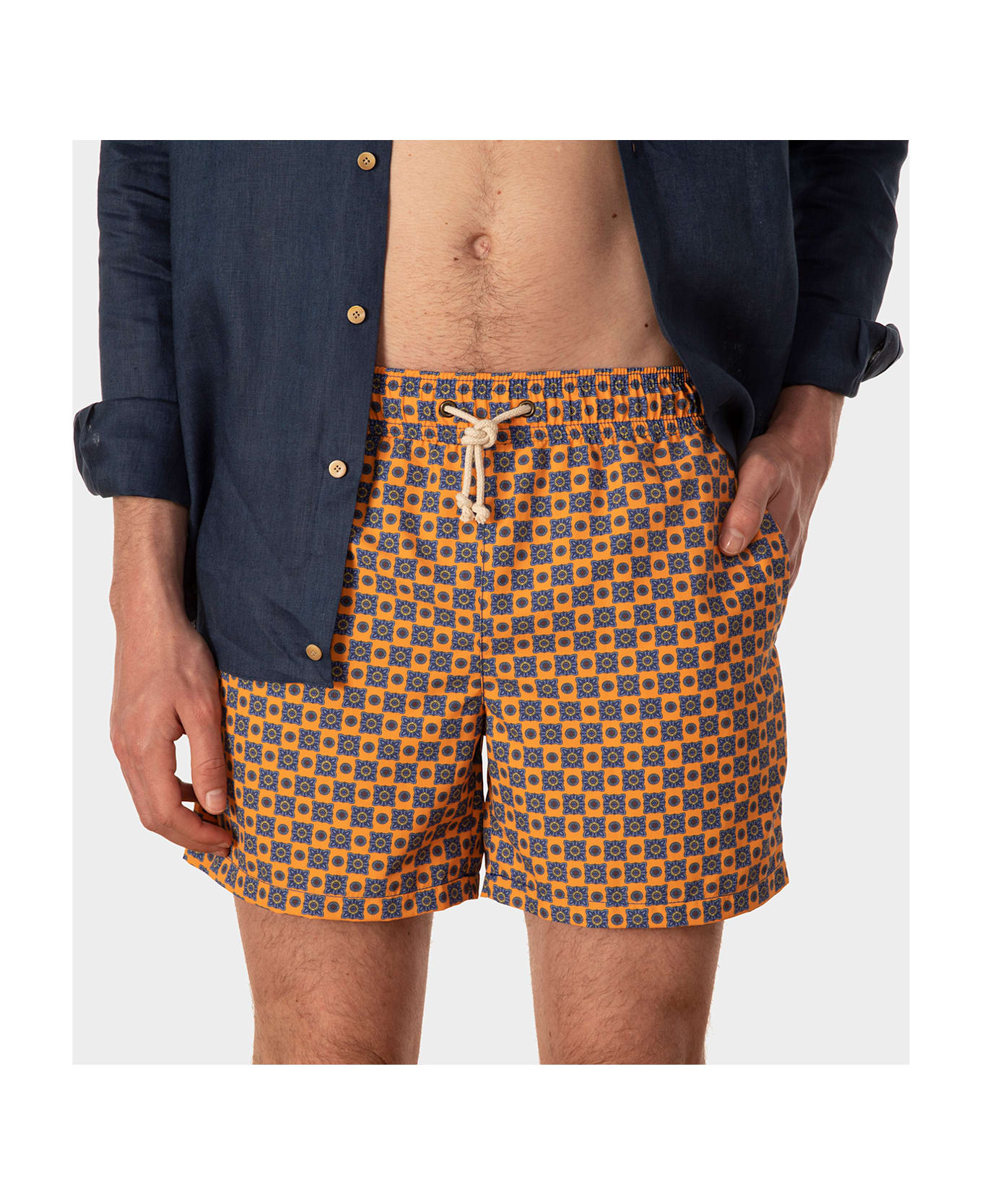 Ripa Ripa Collaborazione Nicola Radano Swim Shorts - Orange