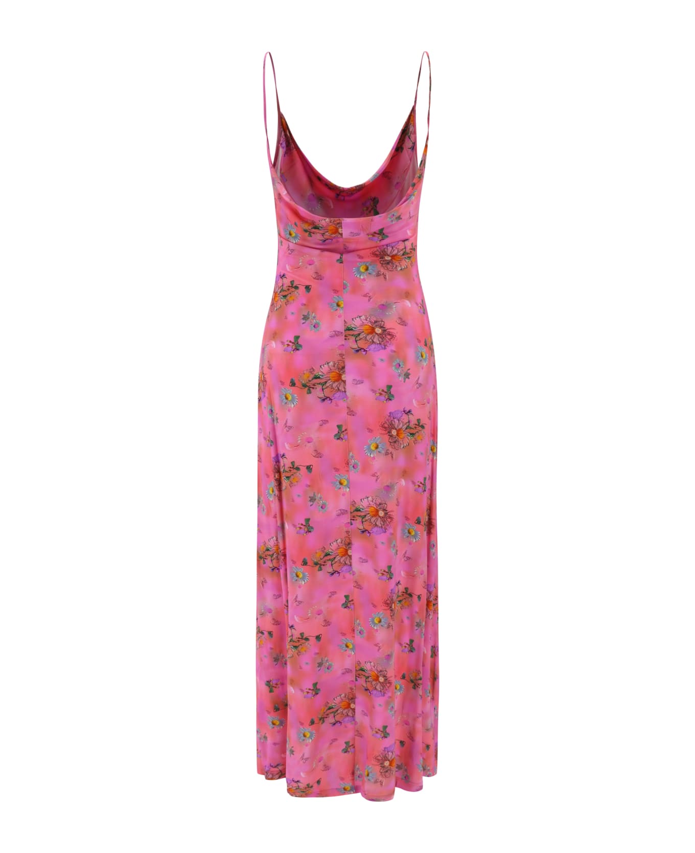 Maccapani Long Dress - Stampa Fondo Rosa ワンピース＆ドレス