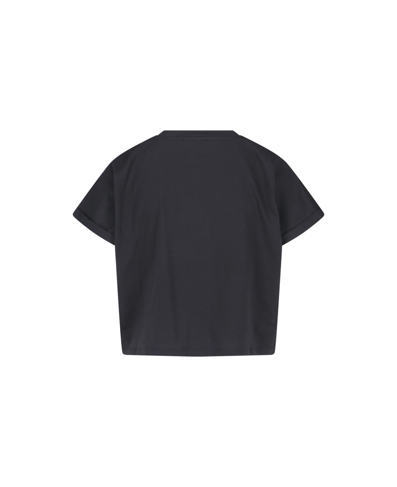 Balmain Cotton Crew-neck T-shirt - Eab Noir Blanc