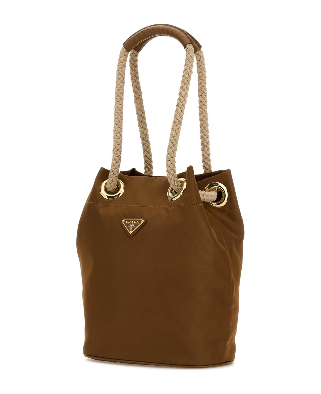 Prada Camel Re-nylon Prada Mariner Bucket Bag - BRANDY