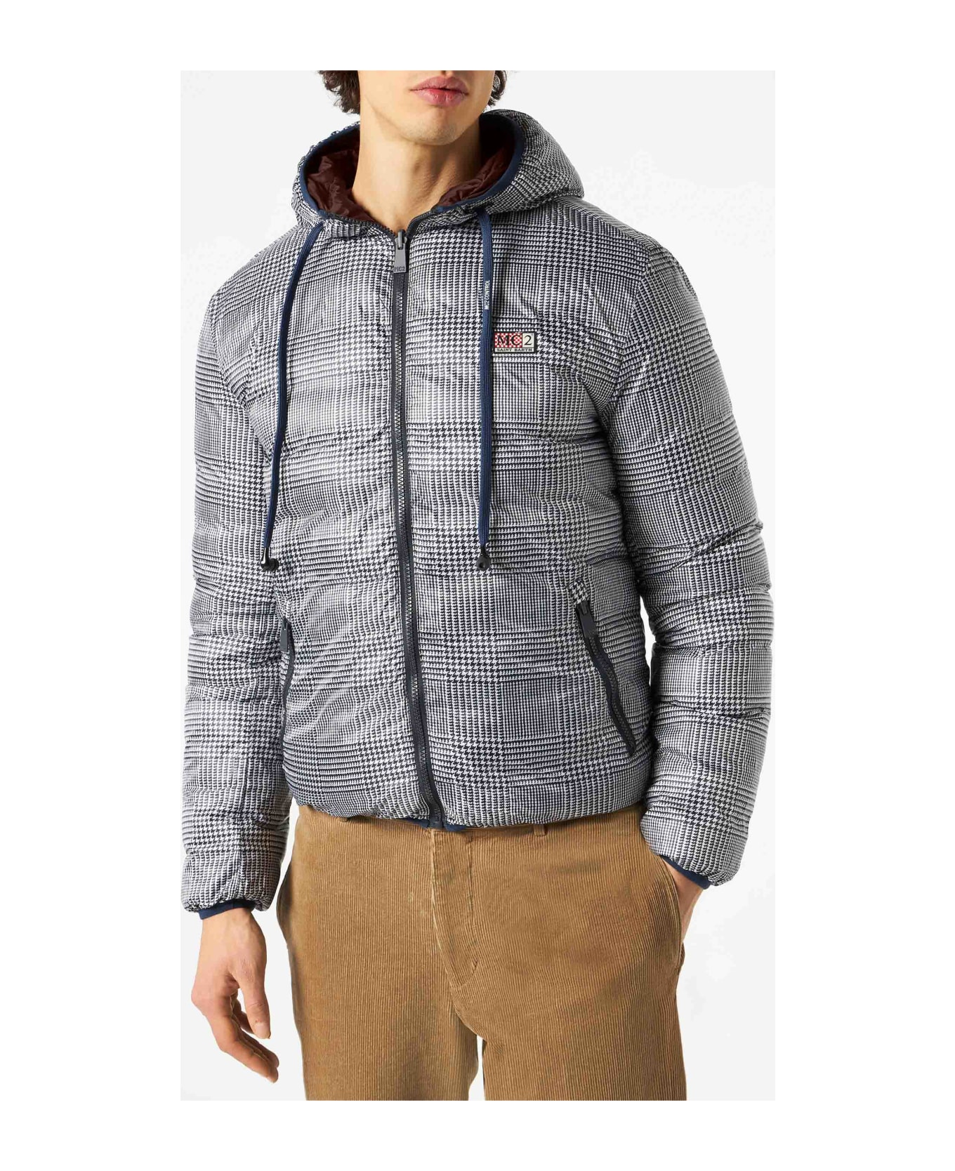 MC2 Saint Barth Man Double Face Brown Down Jacket Courchevel - BROWN