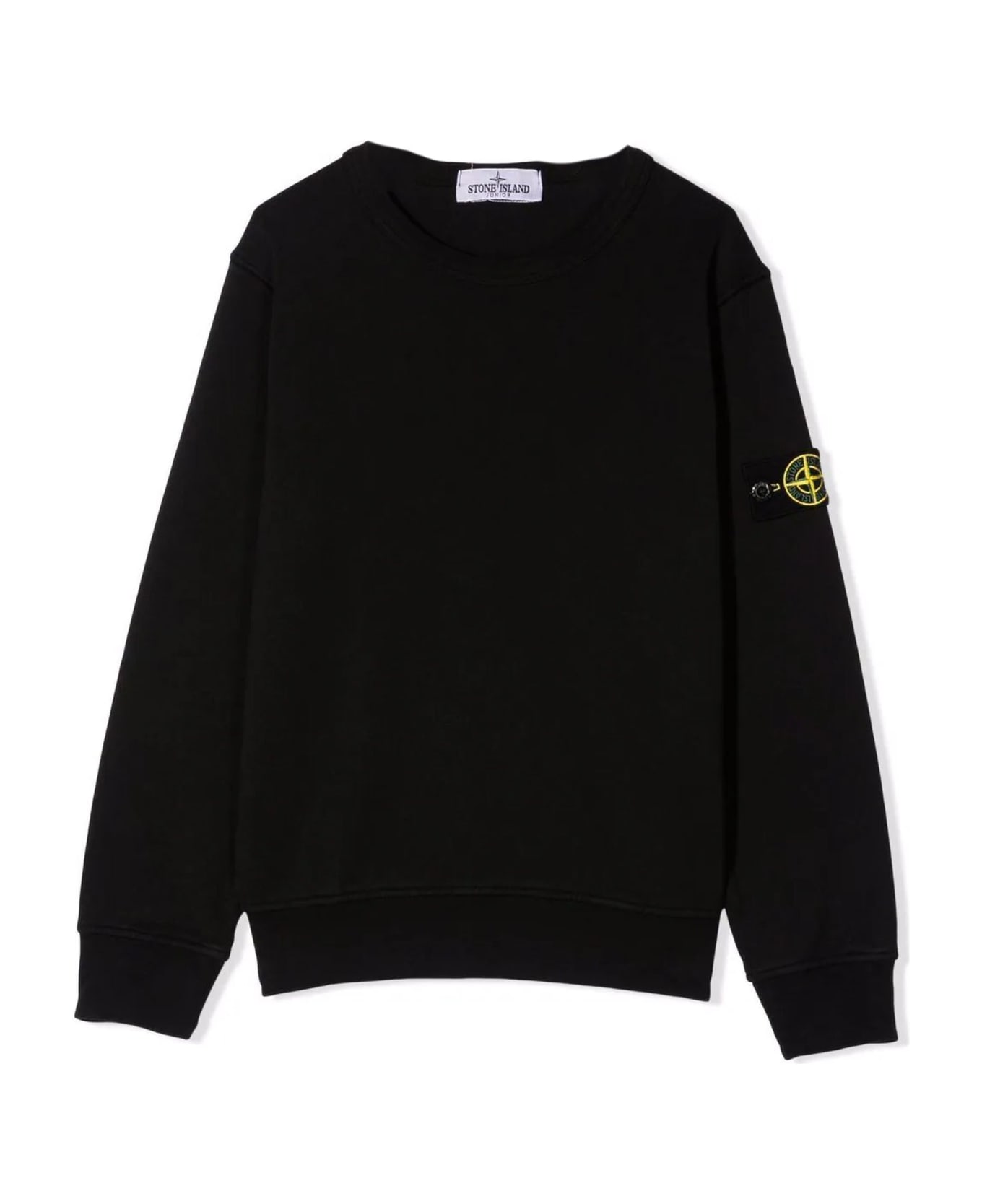 Stone Island Junior Black Classic Sweatshirt - Nero