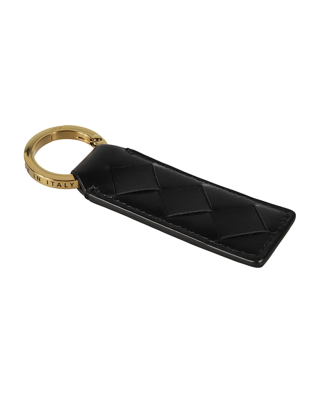 Bottega Veneta Intrecciato 15 Avenue Keyring - Black