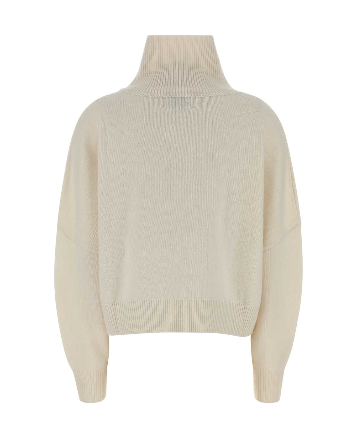 Loulou Studio Ivory Wool Blend Luke Sweater - IVORY