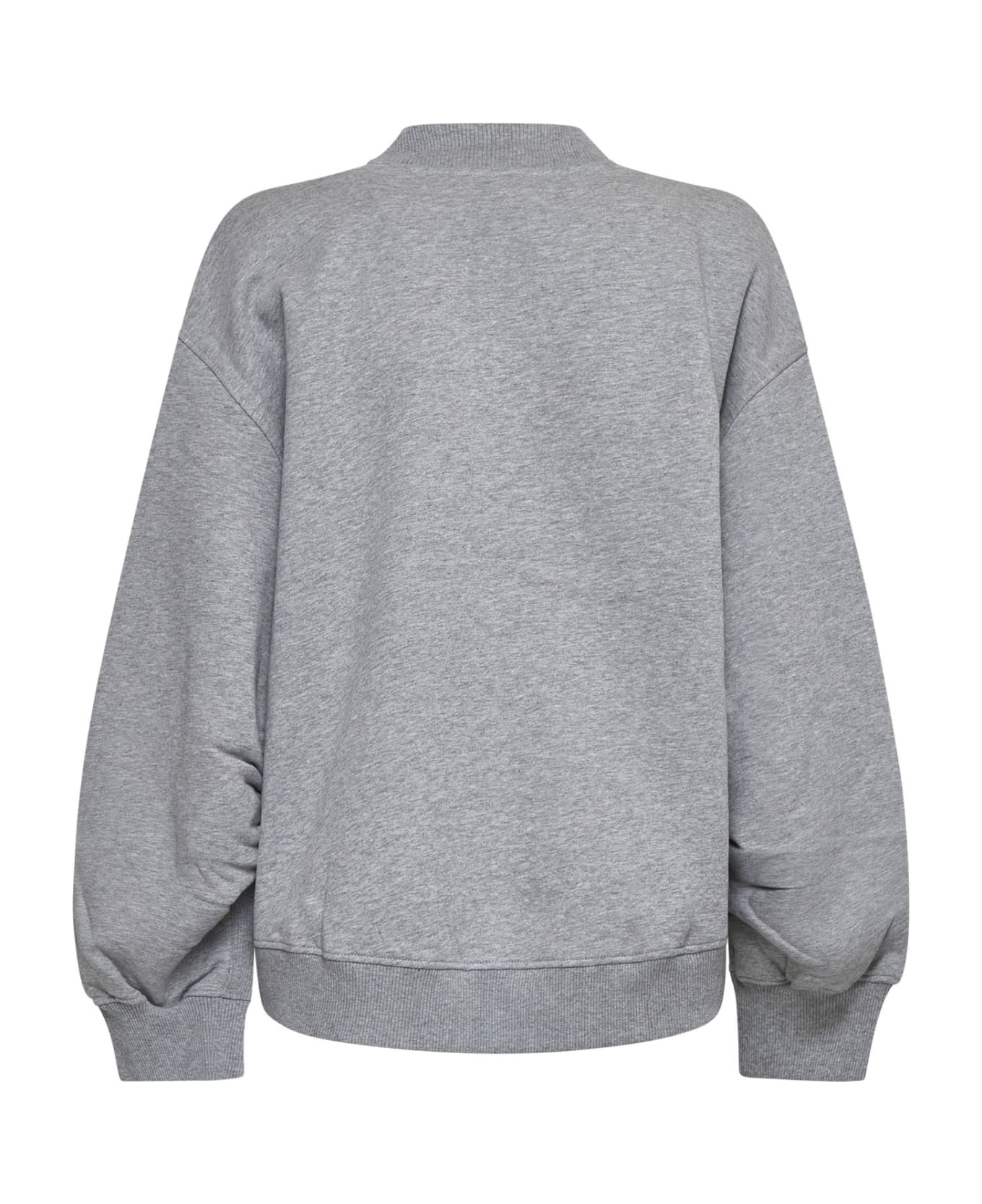 The Attico Sweatshirt With Logo - Melange grey ニットウェア