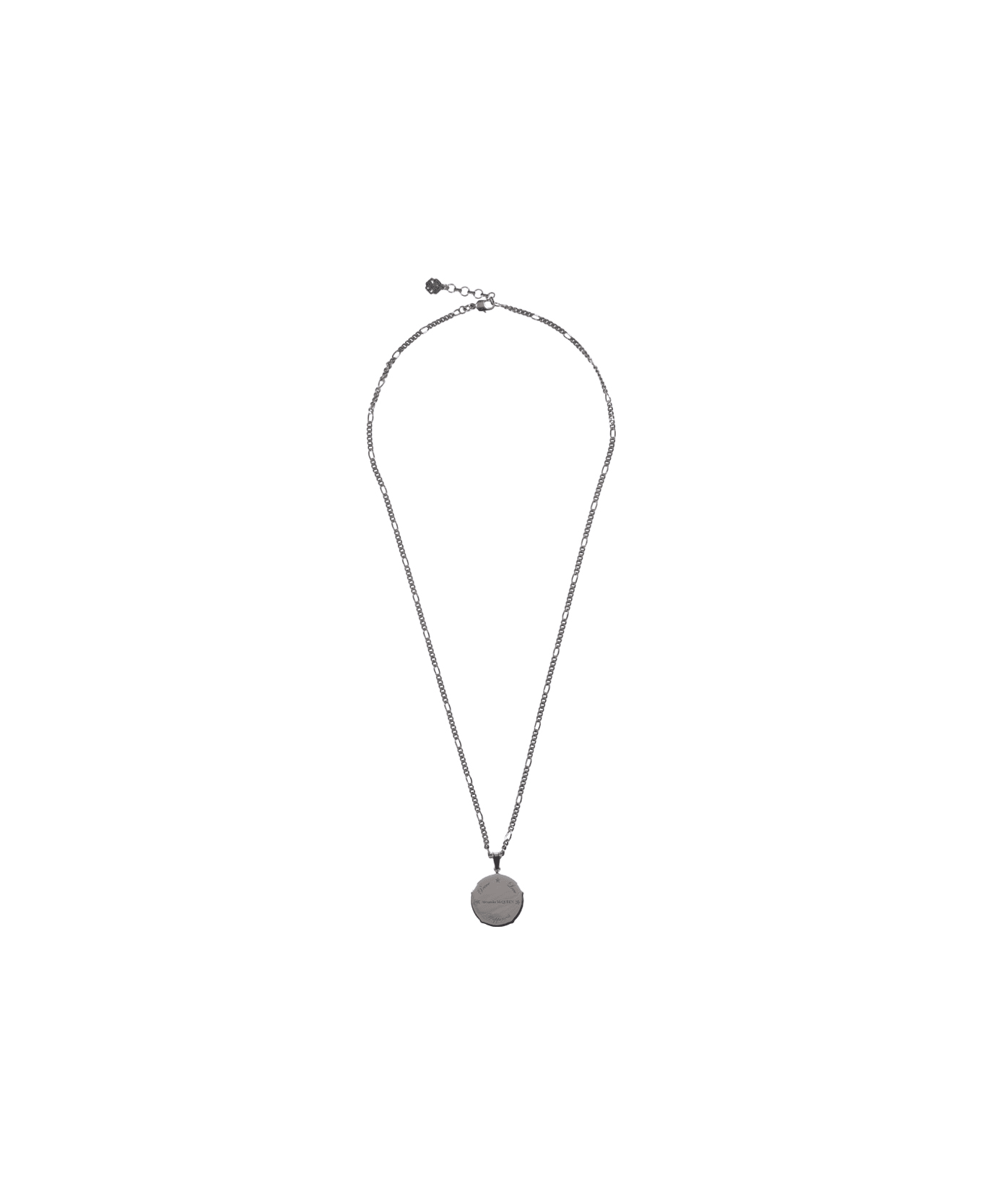 Alexander McQueen Medallion Pendant Necklace - Silver