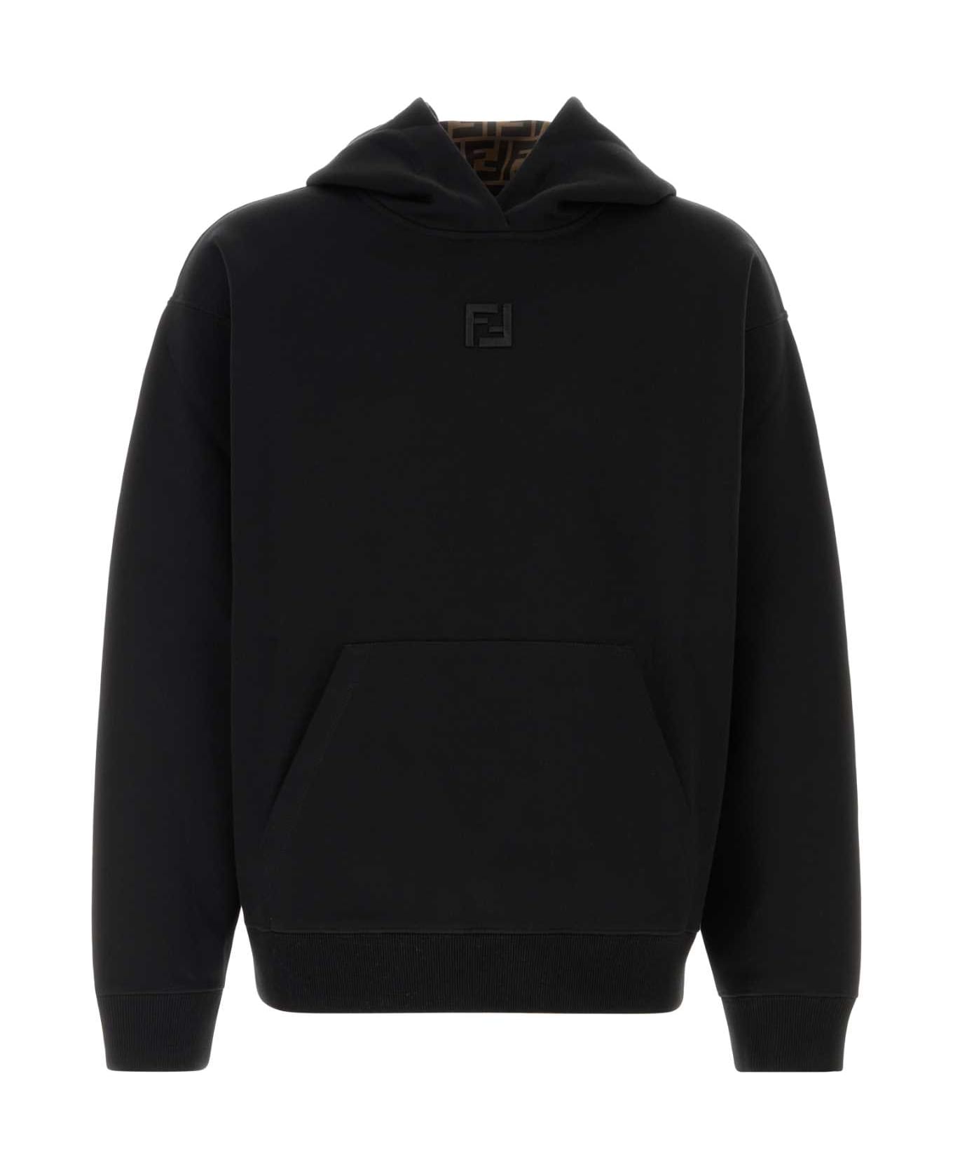 Fendi Black Cotton Sweatshirt - Black