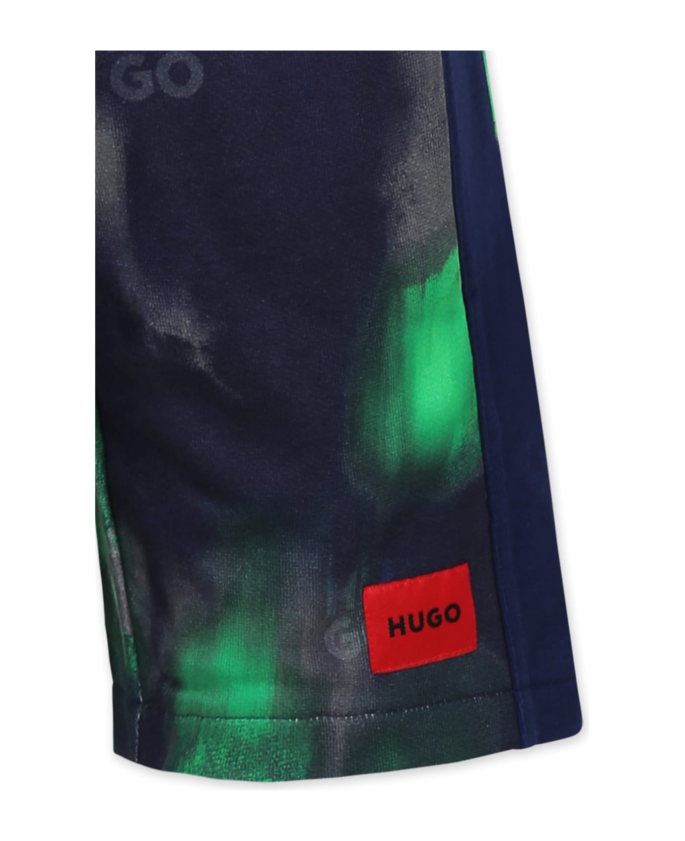 Hugo Boss Blue Shorts For Boy With Logo - Blue