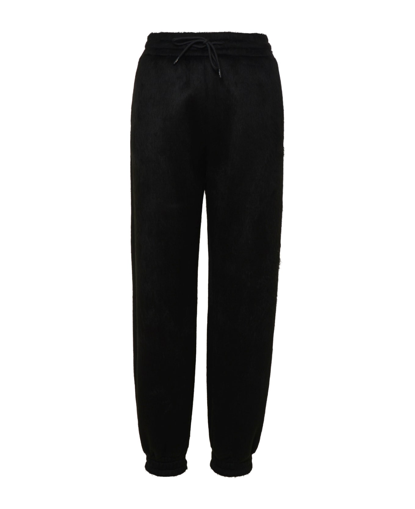 MSGM Black Acrylic Blend Pants - Black スウェットパンツ