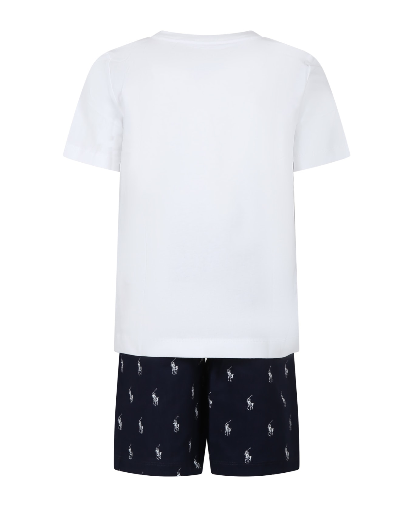 Ralph Lauren Blue Pajamas For Boy With Pony - Blue