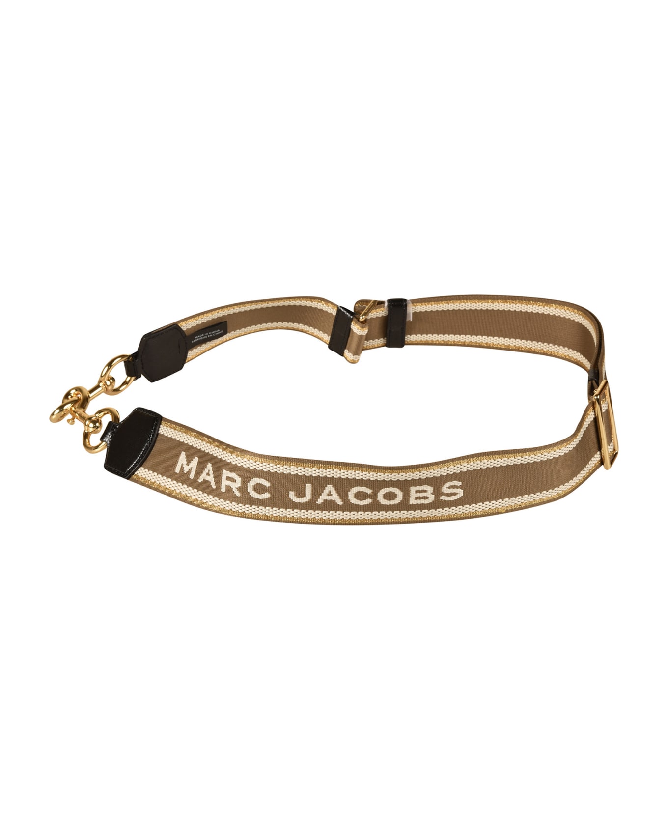 Marc Jacobs Logo Embroidered Shoulder Strap - Beige