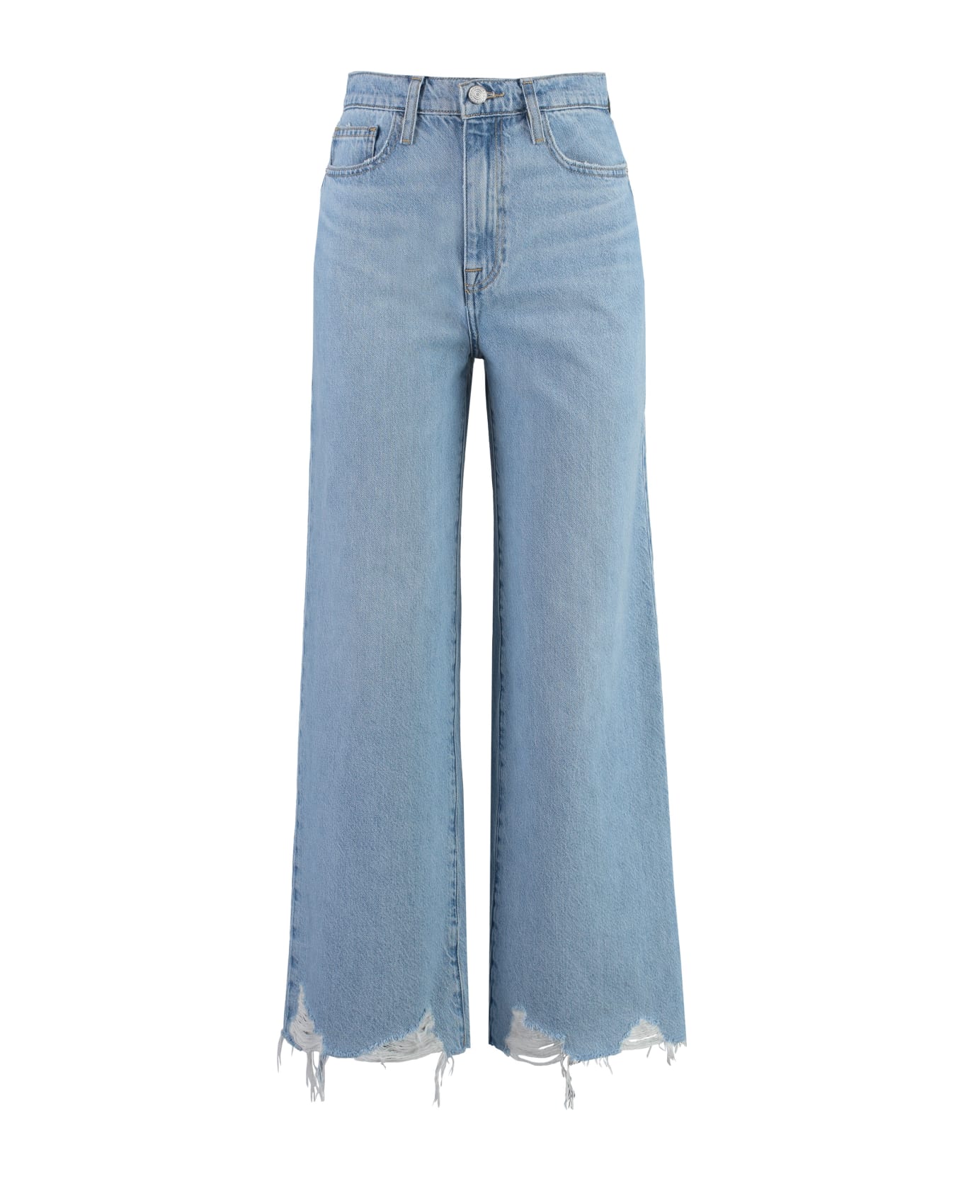 Frame Le Jane Wide Crop Jeans - Cwch Calm Waters Chew