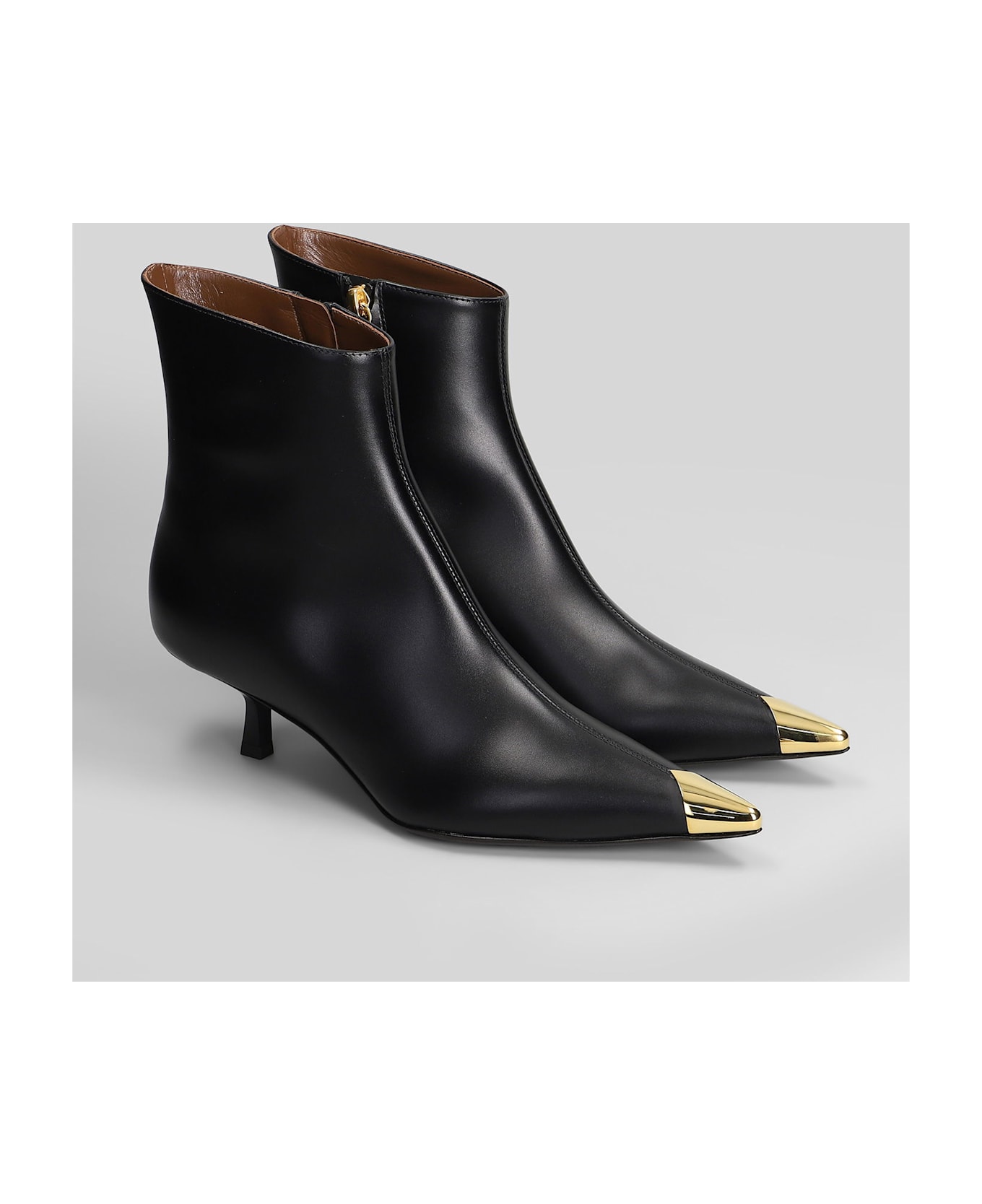 Giuseppe Zanotti Low Heels Ankle Boots In Black Leather - black