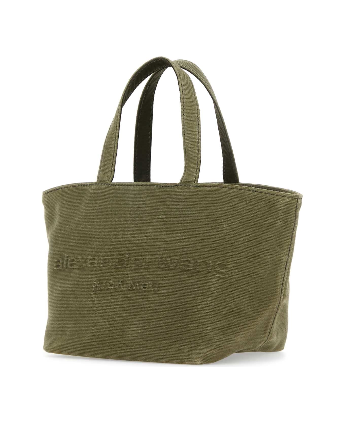 Alexander Wang Khaki Canvas Small Punch Shopping Bag - SURPLUSKHAKI