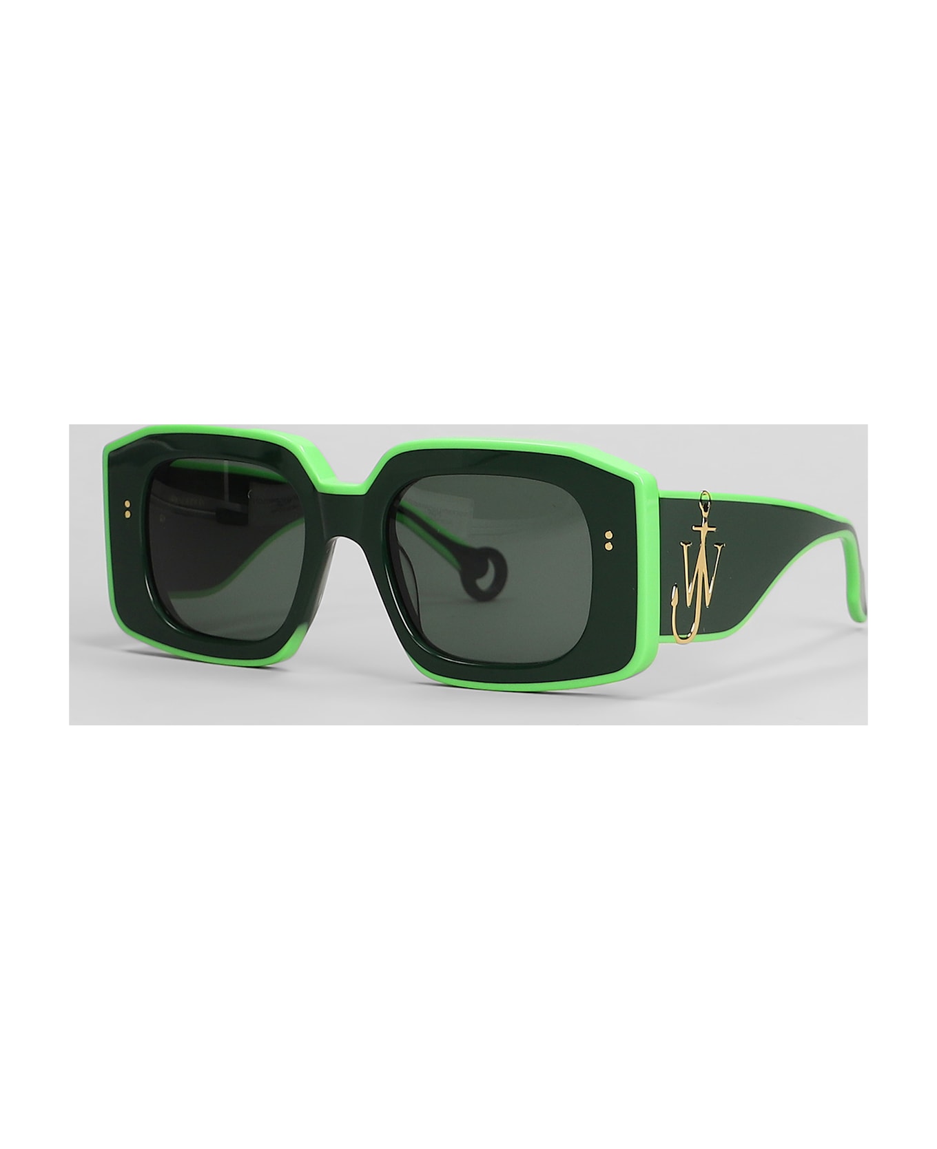 J.W. Anderson Jwa01 Bumper Sunglasses In Green Acetate - green