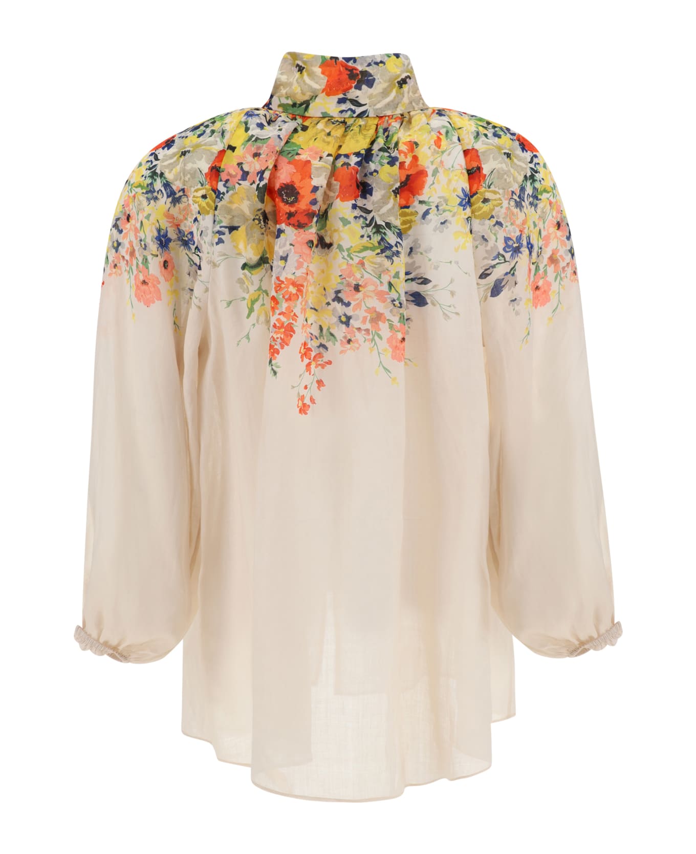 Zimmermann Alight Billow Shirt - Ivory Floral ブラウス