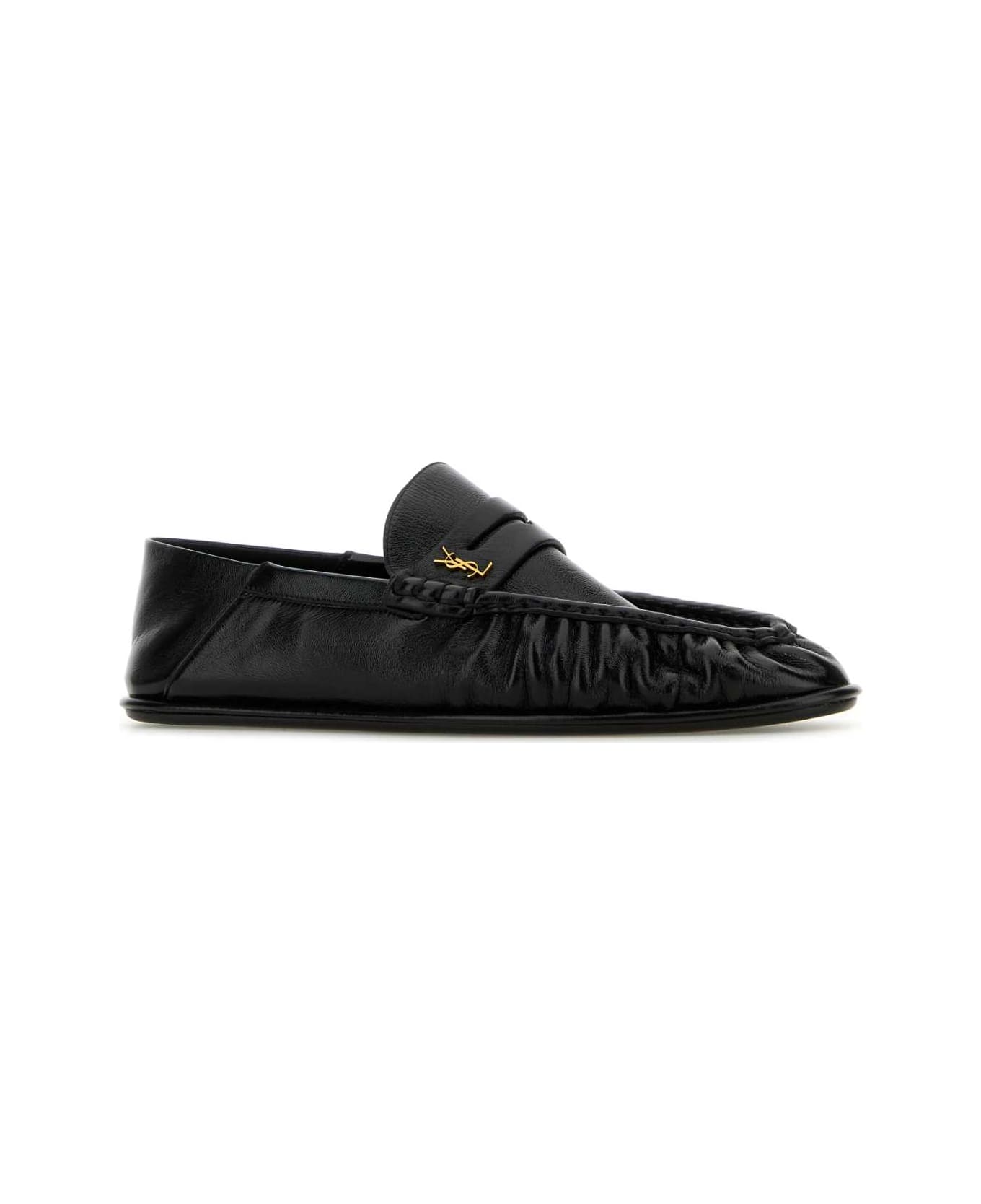 Saint Laurent Black Leather Le Loafer Loafers - NERO