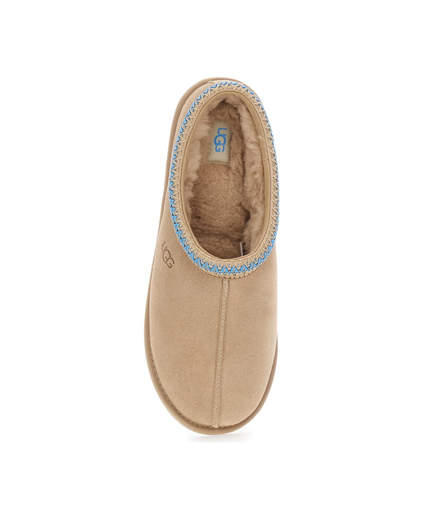 UGG Tasman Beige Plaited Hem Mules In Suede Man - Beige