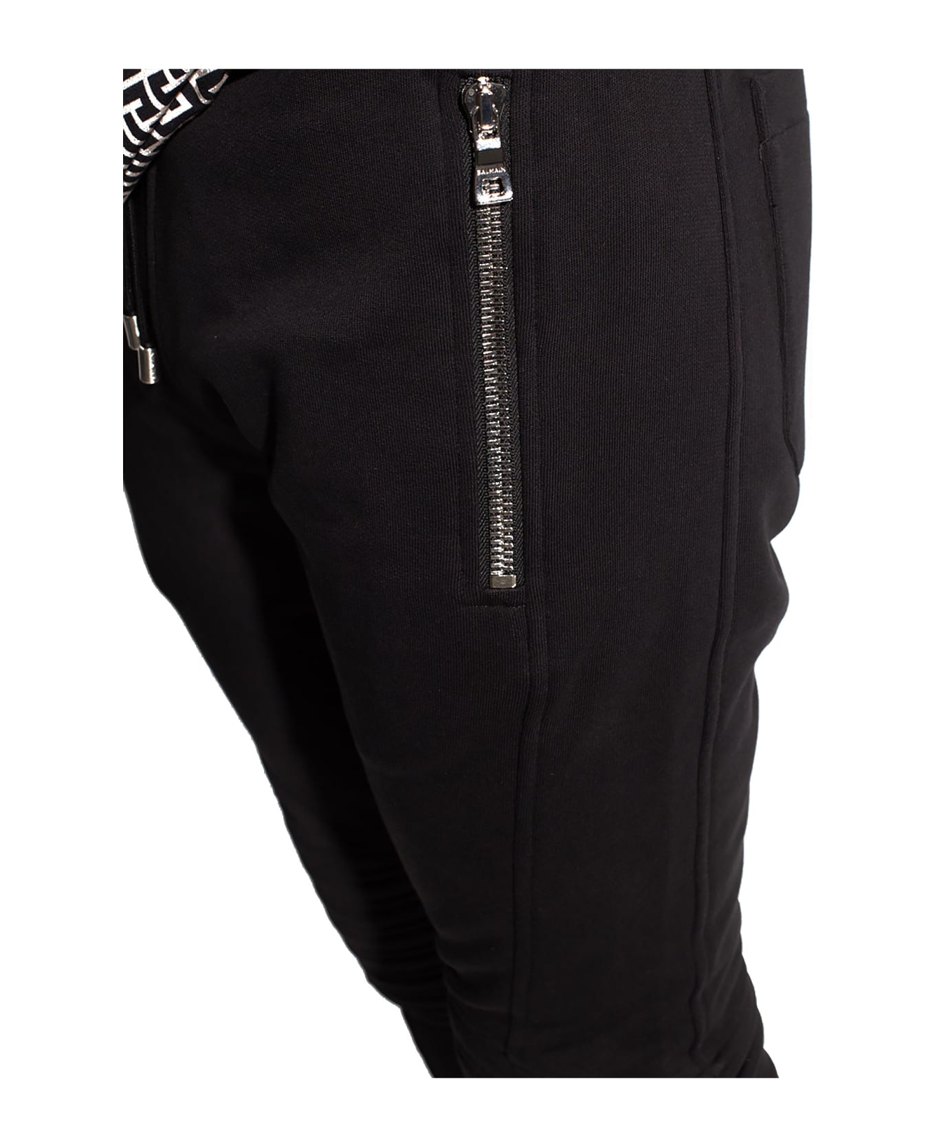 Balmain Cotton Sweatpants - Black スウェットパンツ
