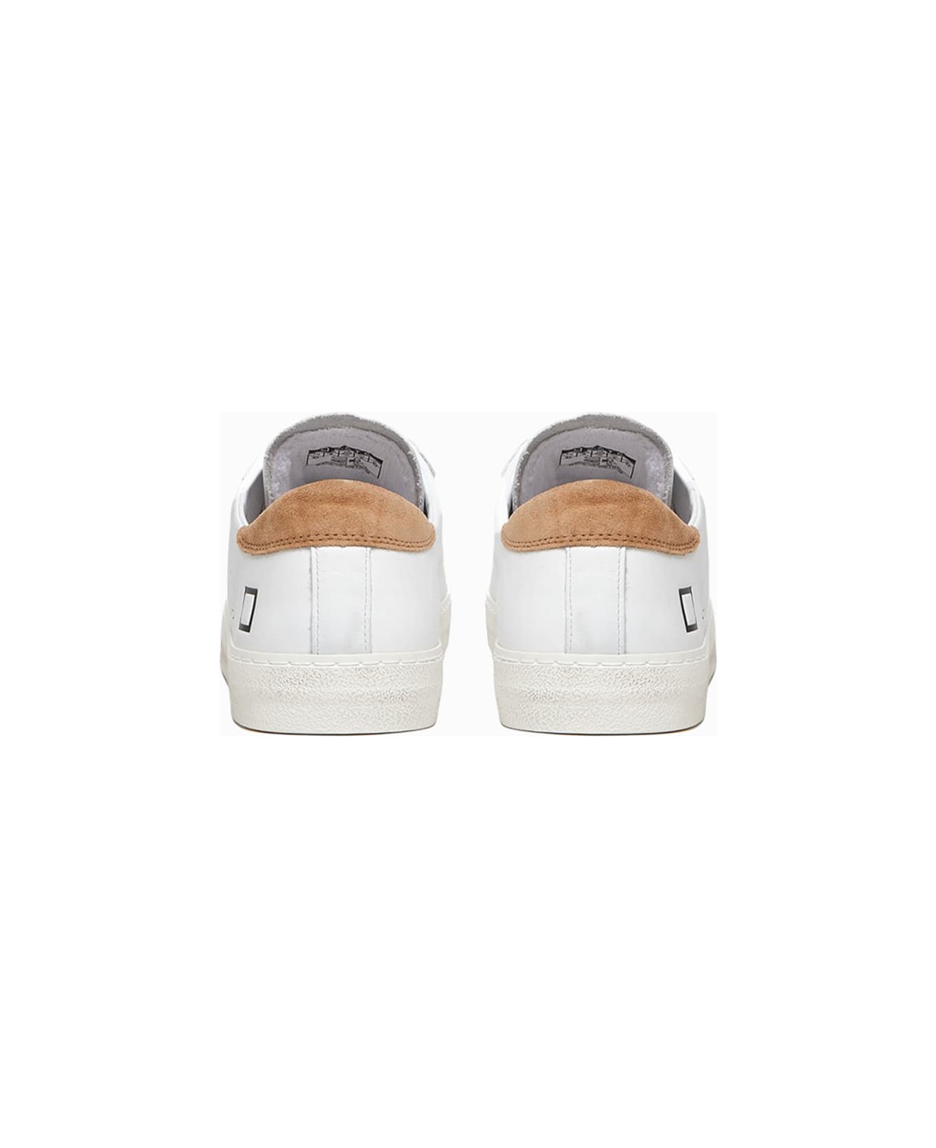 D.A.T.E. Hill Low Vintage Men's Sneaker In Leather - WHITE RUST スニーカー