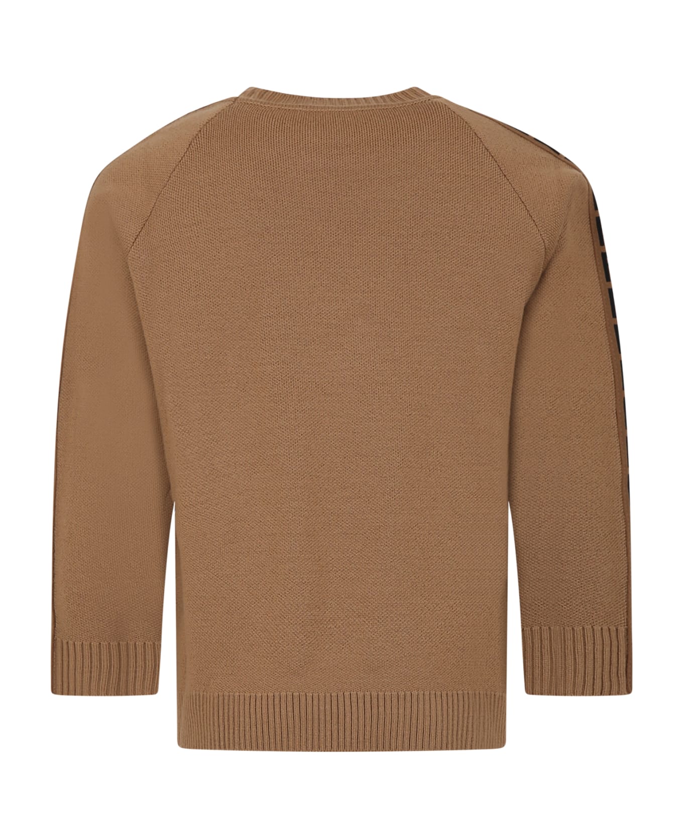 Fendi Brown Sweater For Kids With Double Ff - Brown ニットウェア＆スウェットシャツ