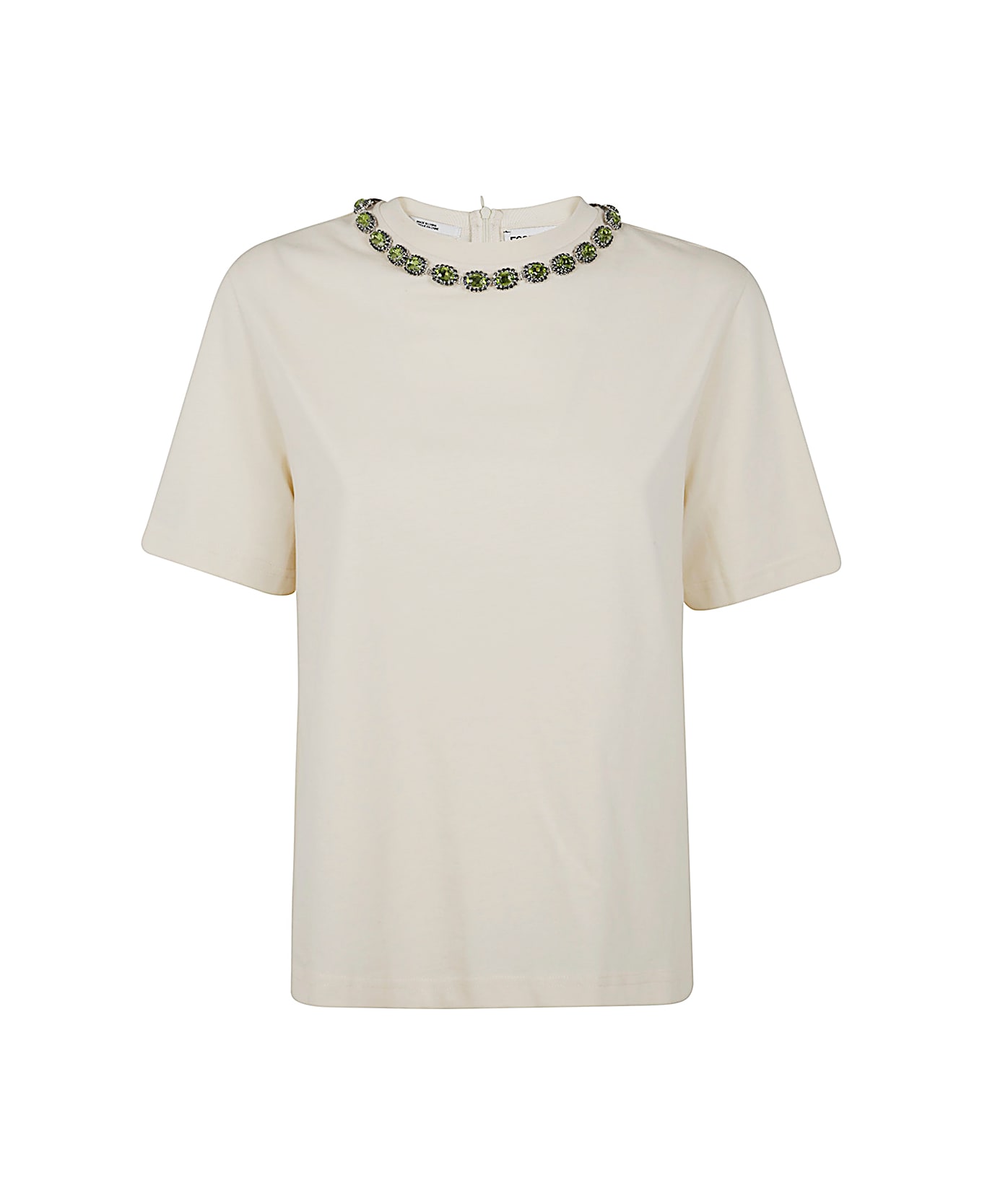 Essentiel Antwerp Galenic Embroidered T-shirt - Off White