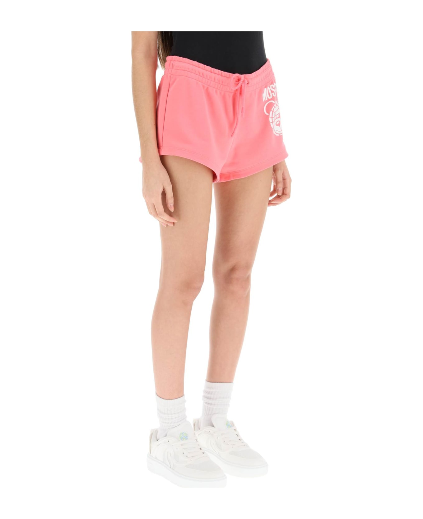 Moschino Sporty Shorts With Teddy Print - FANTASIA FUXIA (Pink)