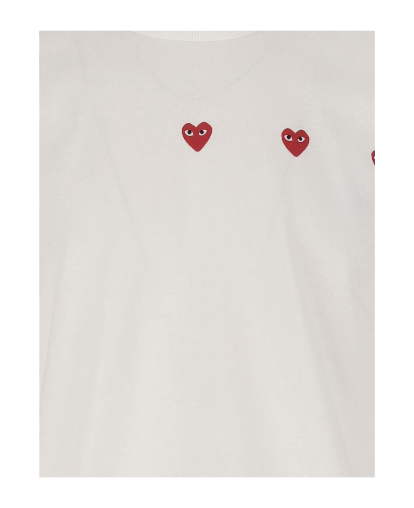 Comme des Garçons Cotton T-shirt With Logo - White シャツ