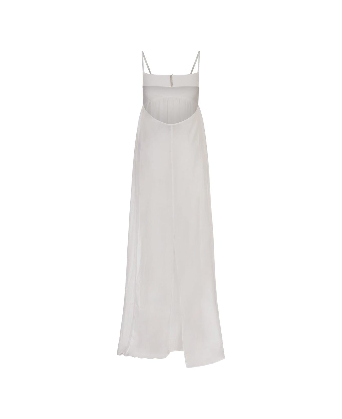 Jacquemus La Robe Peplo Empire Maxi Dress - WHITE