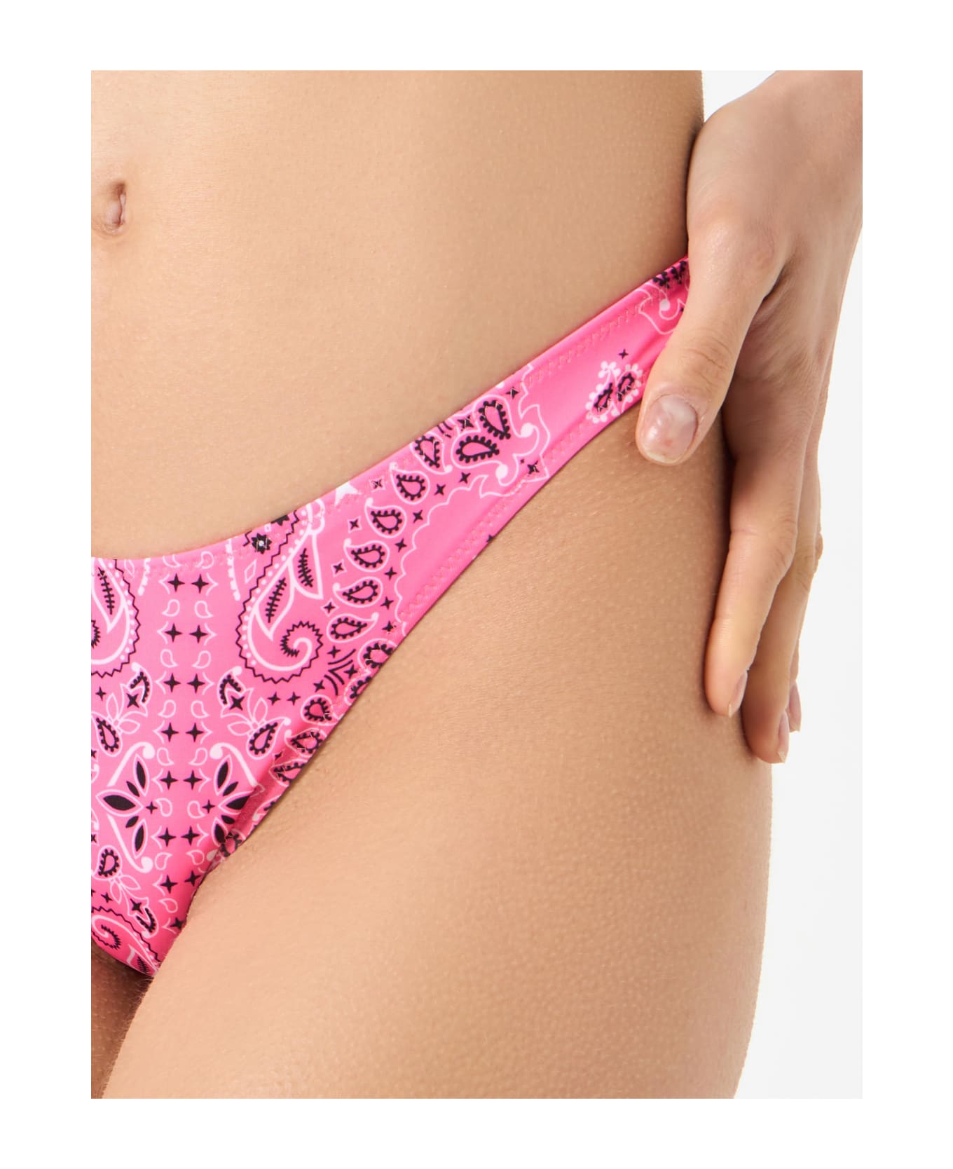 MC2 Saint Barth Woman Cheeky Swim Briefs With Bandanna Print - PINK