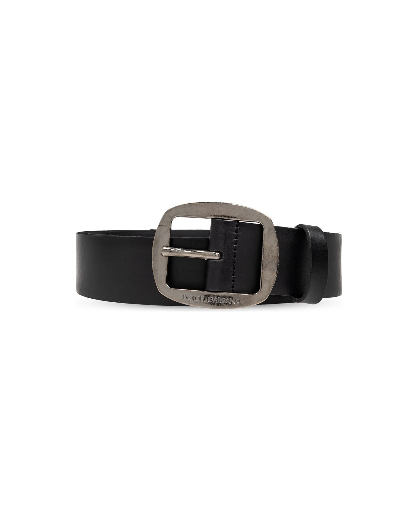 Dolce 
Gabbana Logo Engraved Belt - Nero