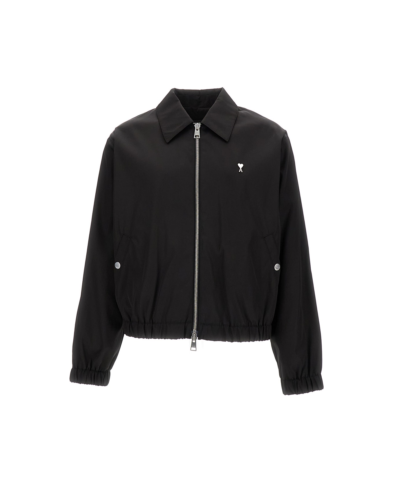 Ami Alexandre Mattiussi Black Jacket With Adc Logo In Cotton Blend Man - Black ジャケット