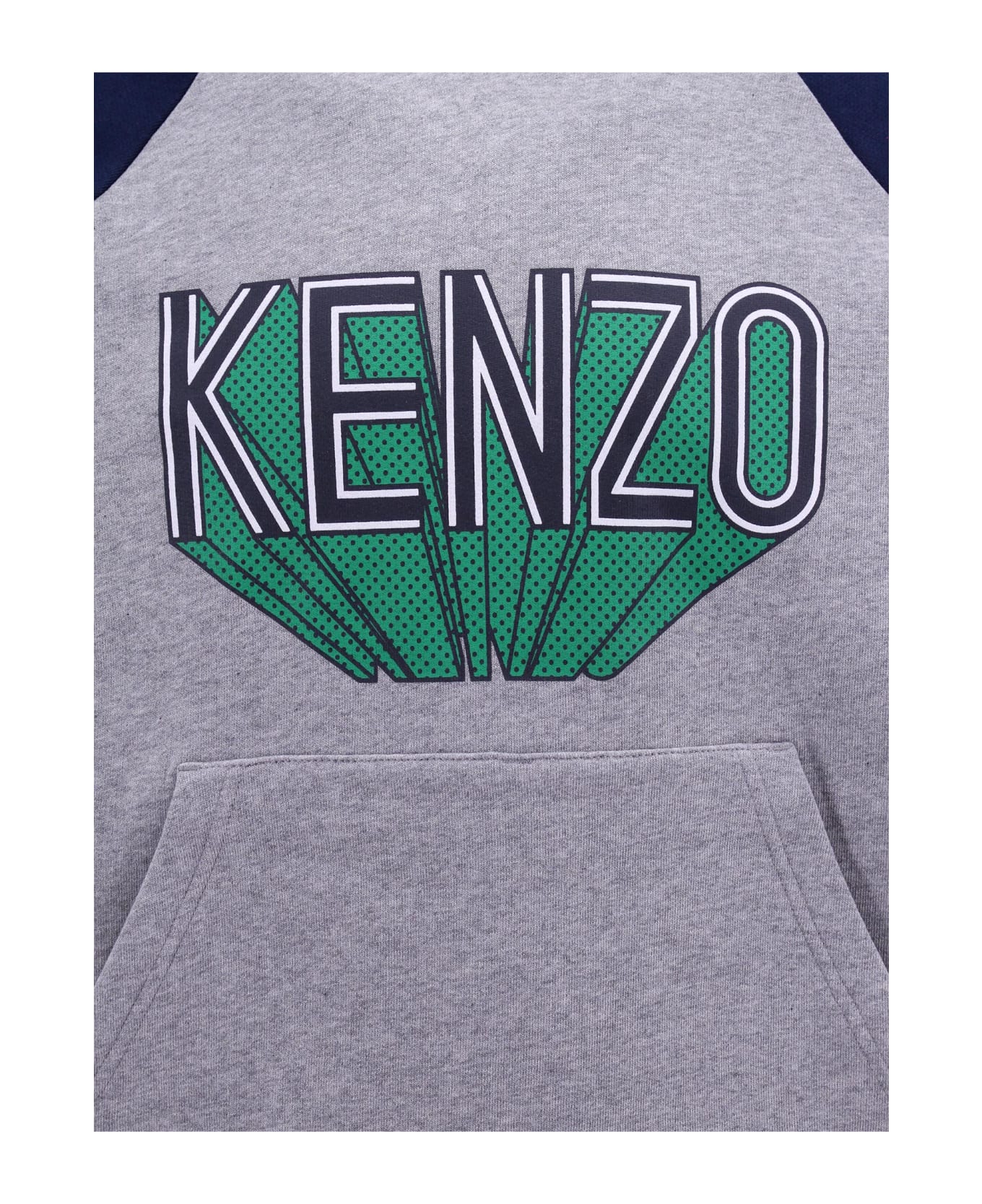 Kenzo Cotton Sweatshirt With Frontal Logo - Grey