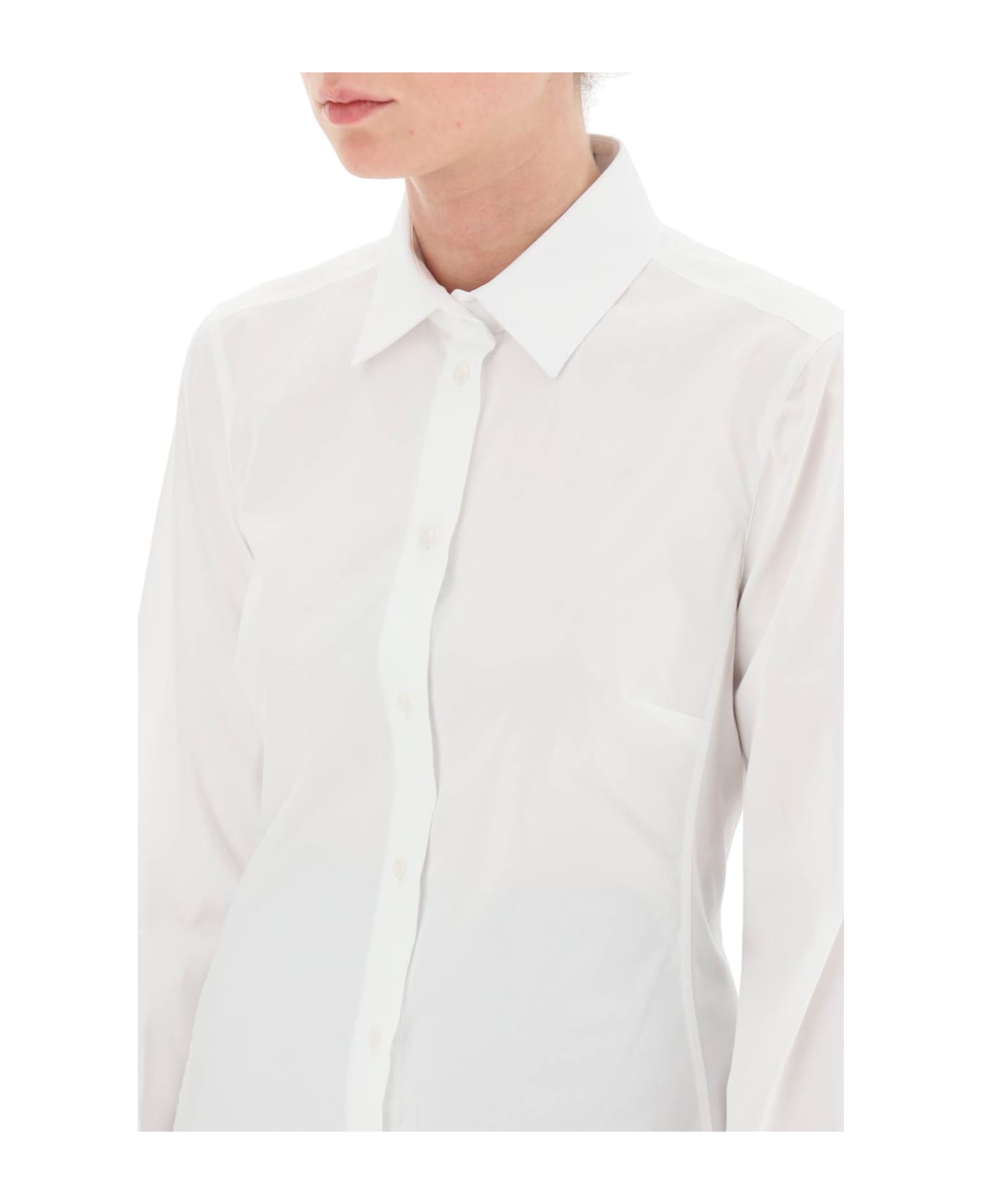 Dolce & Gabbana Slim-fit Stretch Poplin Shirt - BIANCO OTTICO (White)