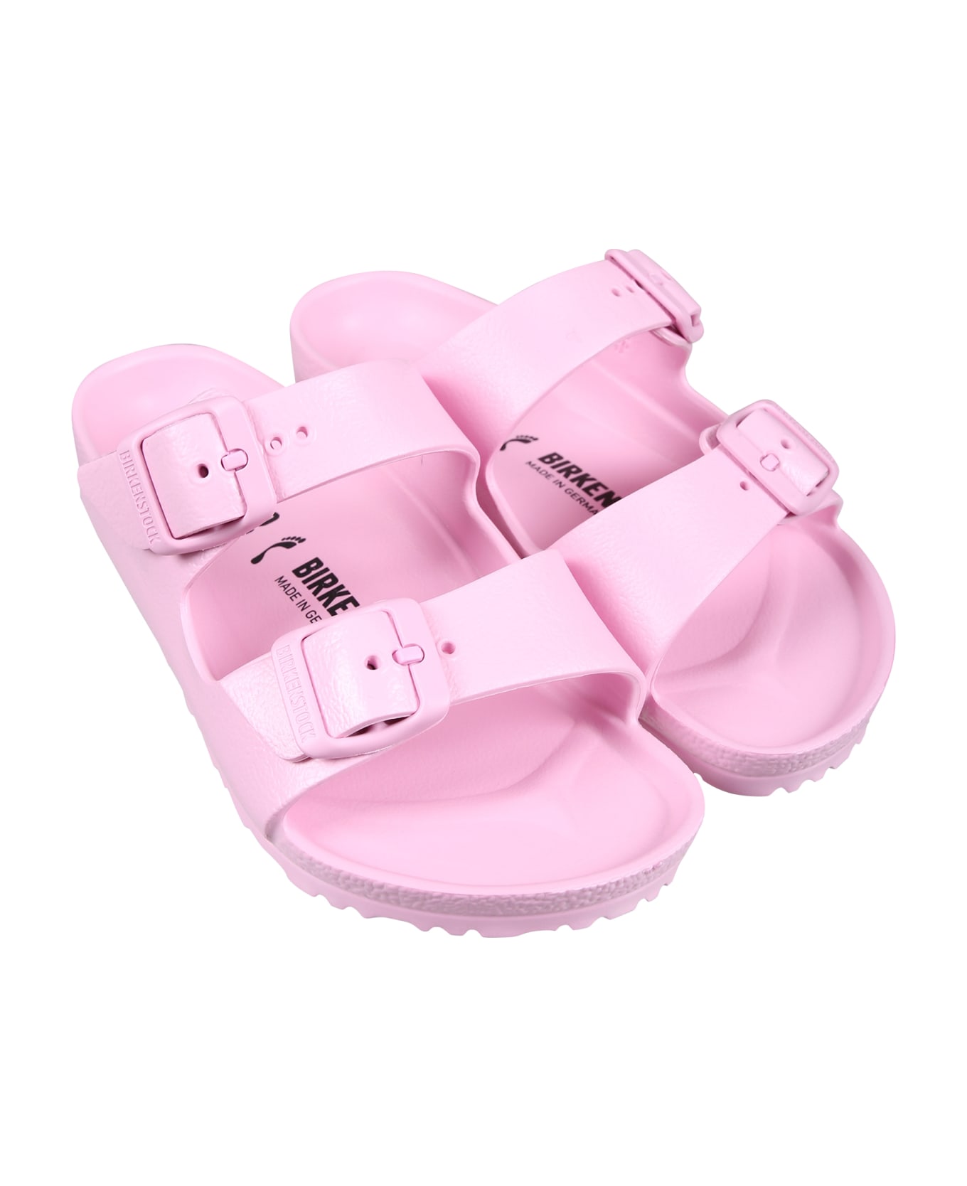 Birkenstock Pink Arizona Eva Sandals For Girl With Logo - Pink