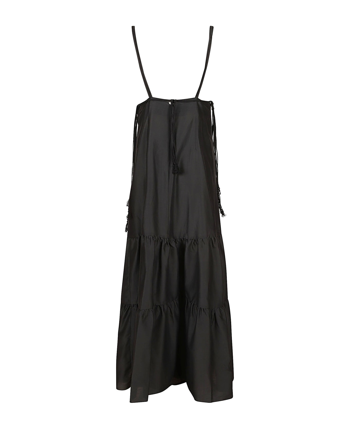 Lorena Antoniazzi Tassel Detail Sleeveless Long Dress - Black