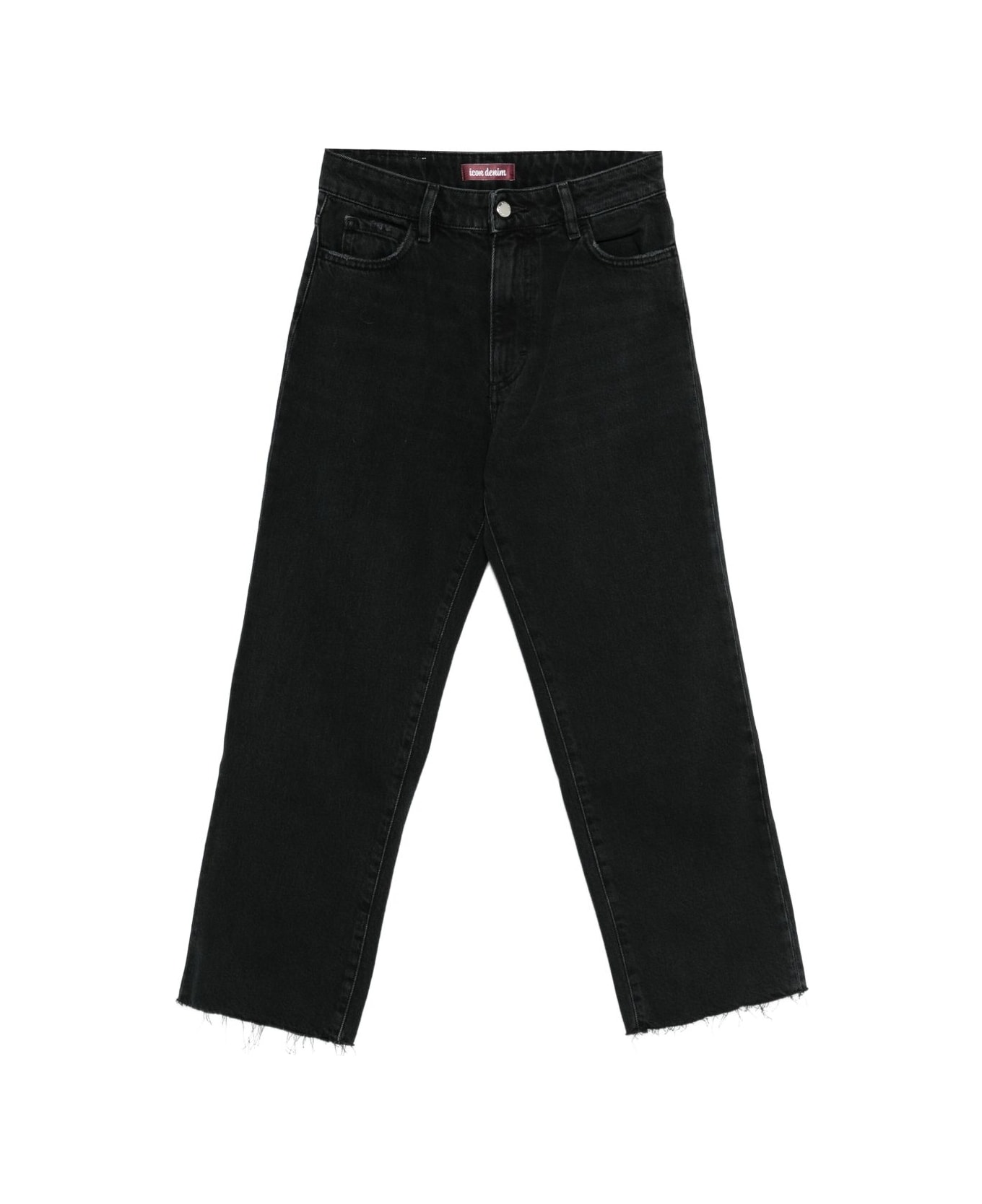 Icon Denim Logo-patch Jeans - Black