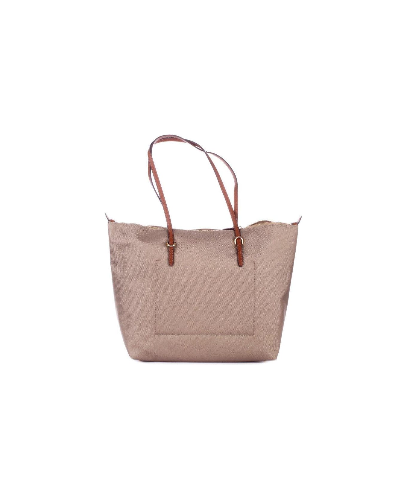 Polo Ralph Lauren Logo Patch Large Top Handle Bag - Clay