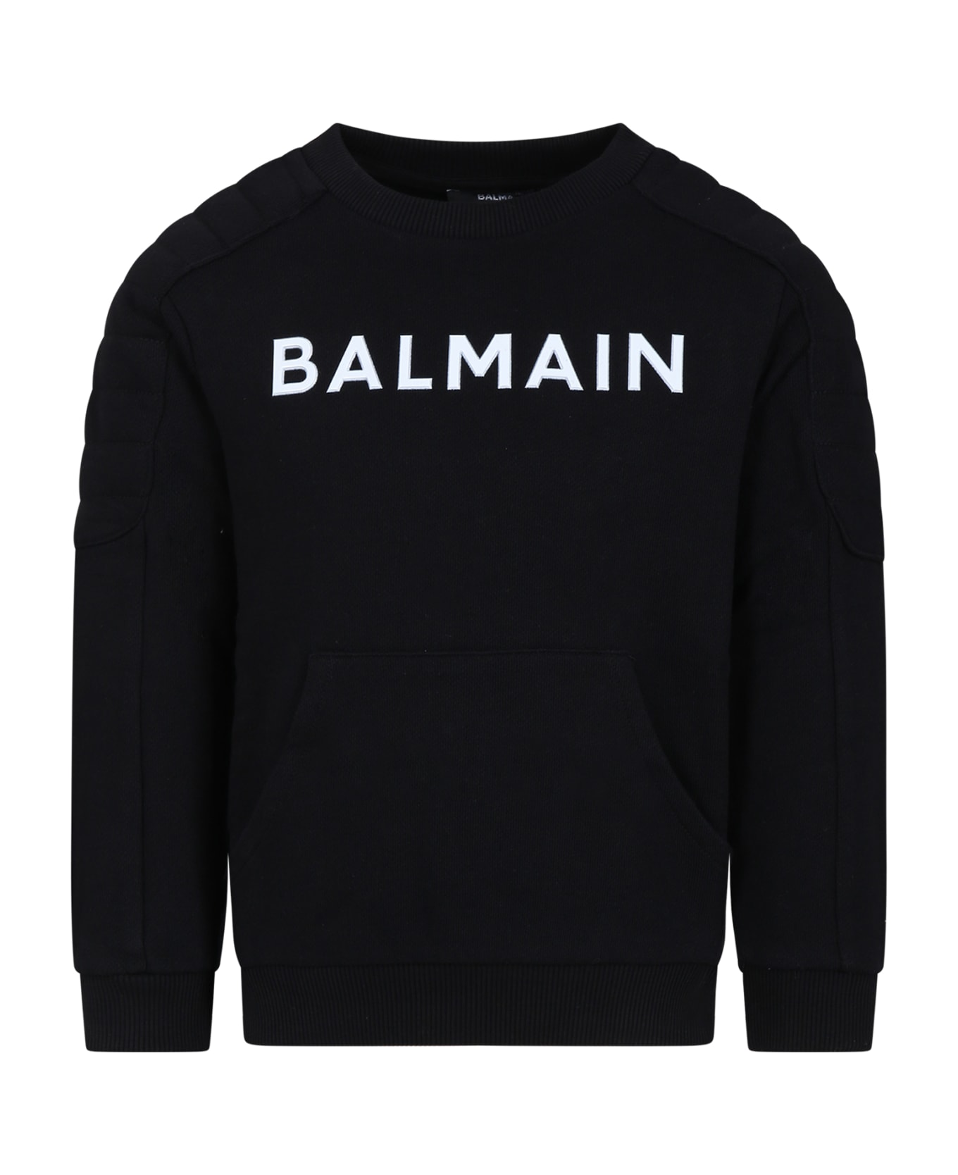 Balmain Sweat-shirt Noir Pour Fille Avec Logo - Black