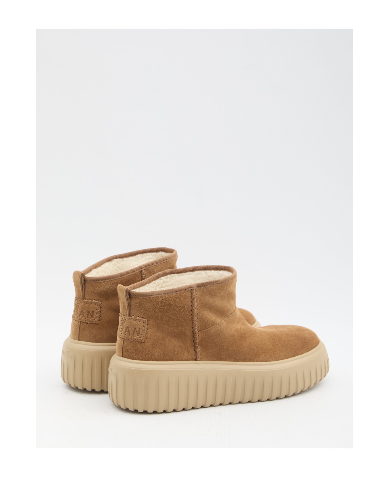 Hogan H-stripes Low-top Boots - BEIGE