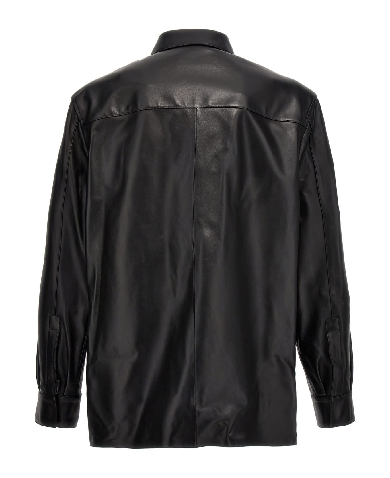 Loewe Logo Leather Jacket - Black  