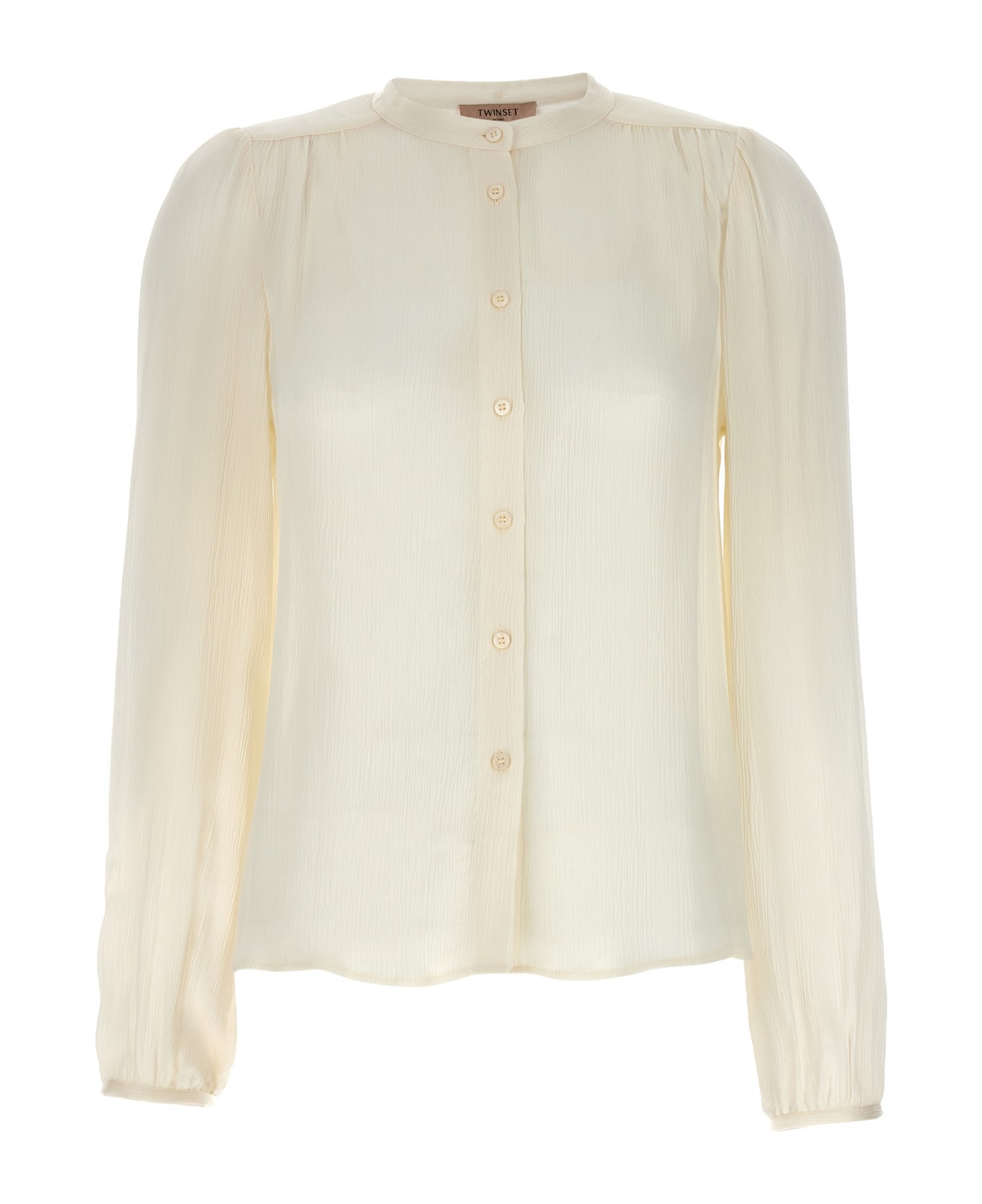 TwinSet Feather Detail Shirt - White