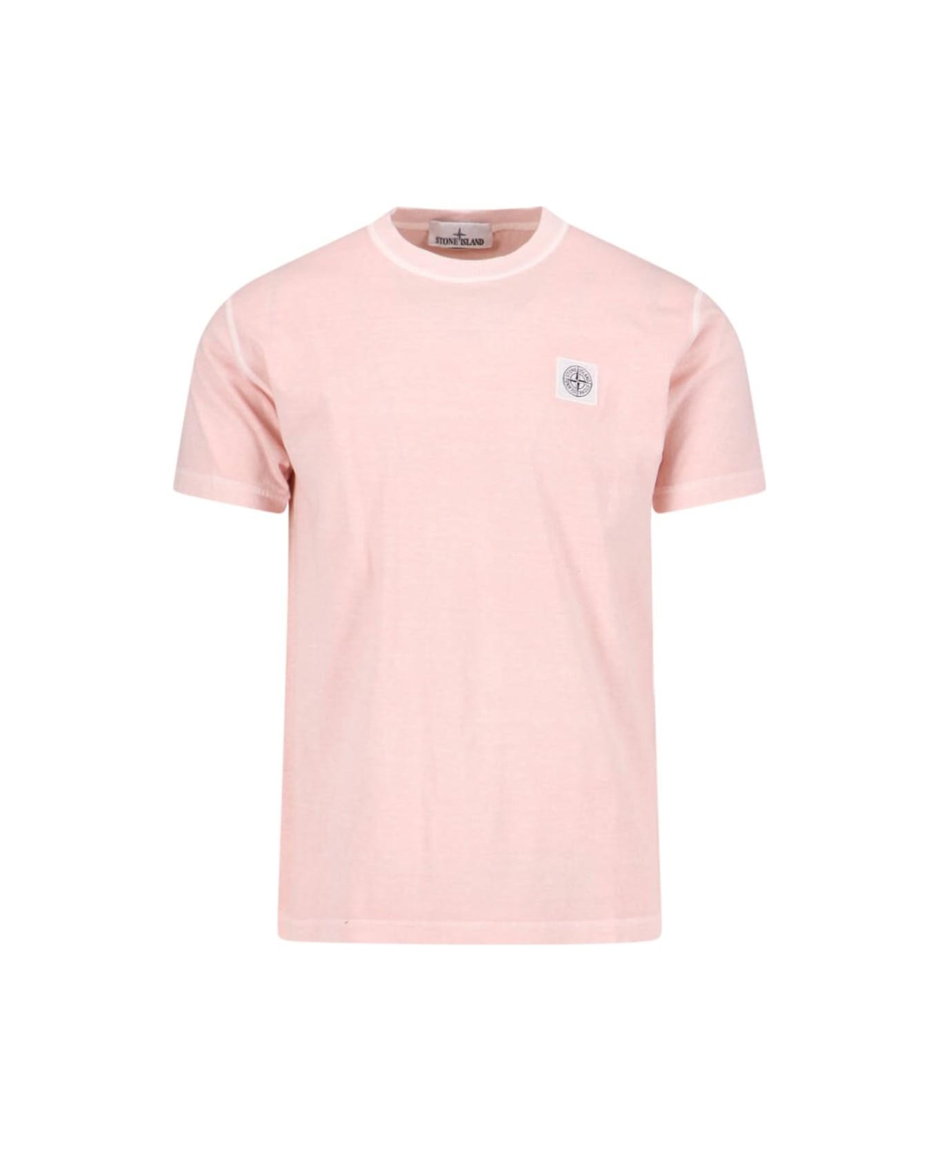 Stone Island Logo T-shirt - Pink