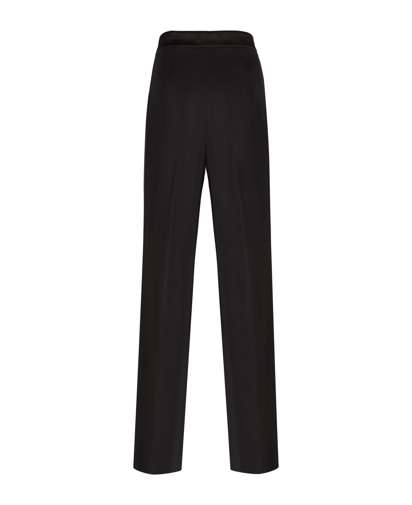 Alberta Ferretti Crêpe Wide-leg Trousers - black