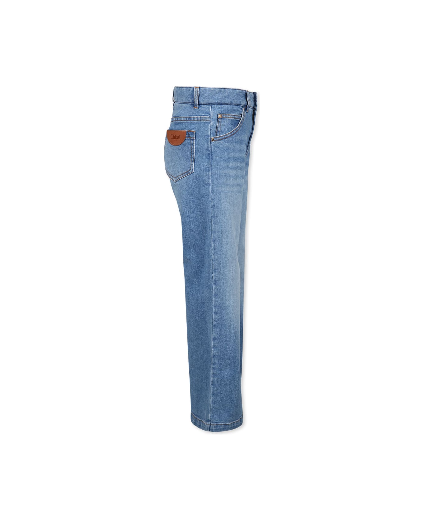 Chloé Denim Jeans For Girl With Logo - Denim