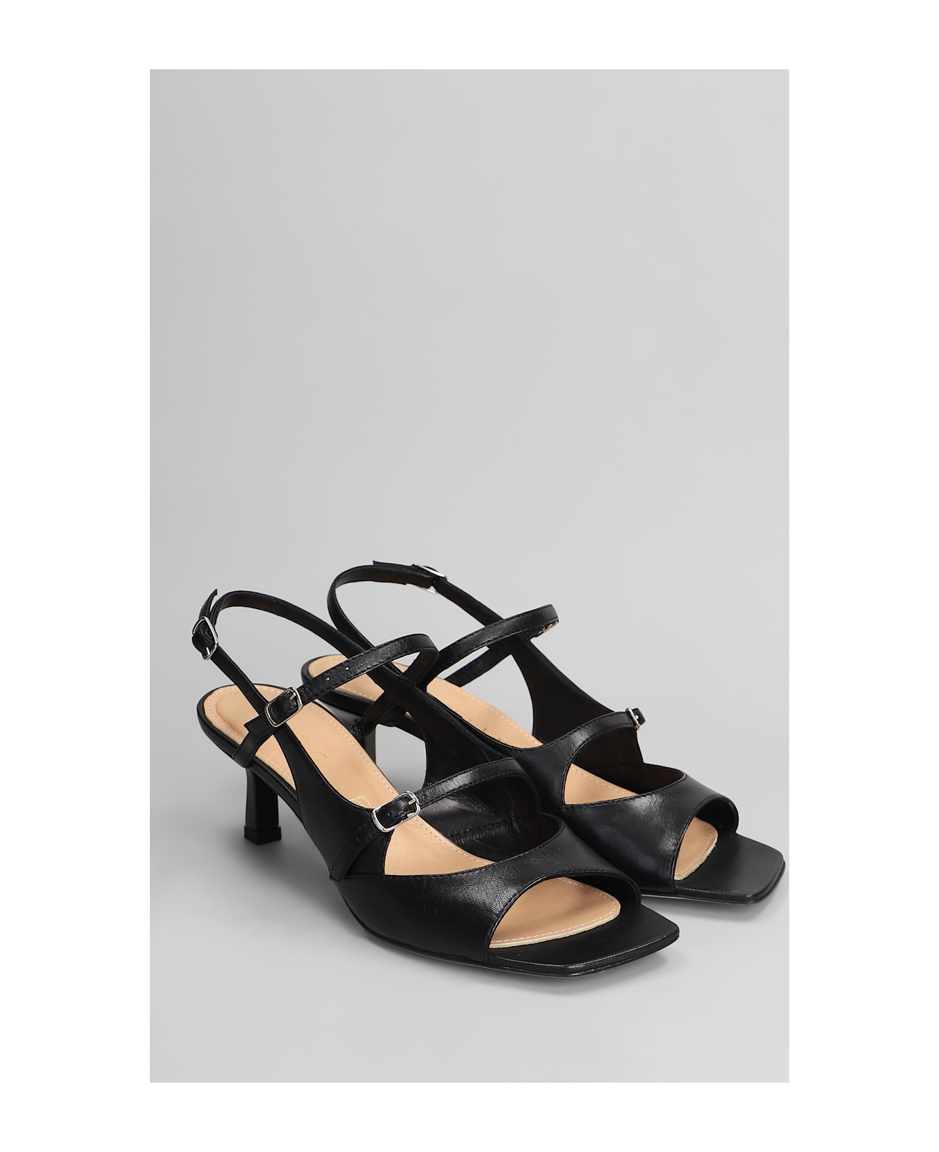 The Seller Sandals In Black Leather - black
