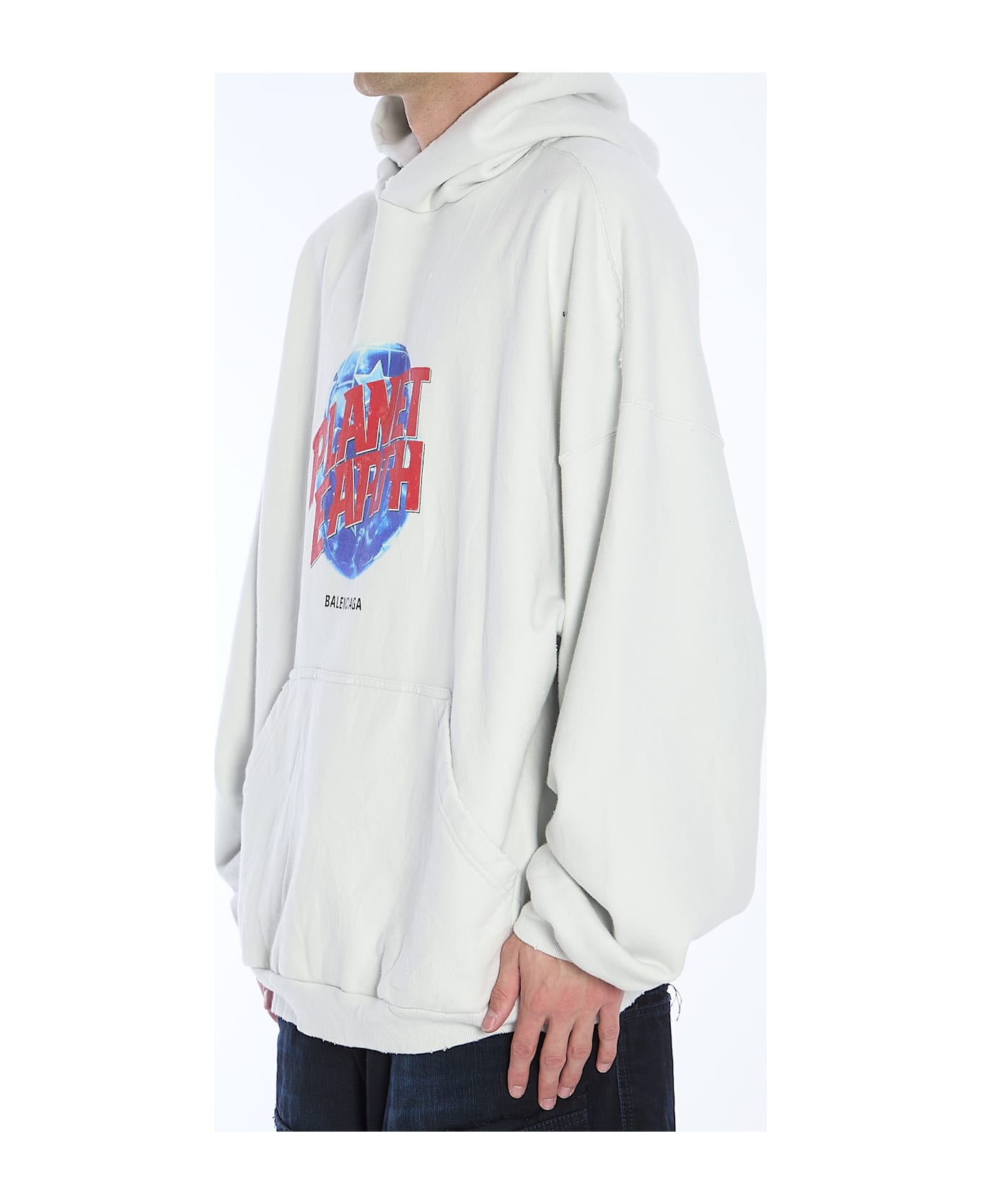 Balenciaga Planet Earth Hoodie - WHITE フリース