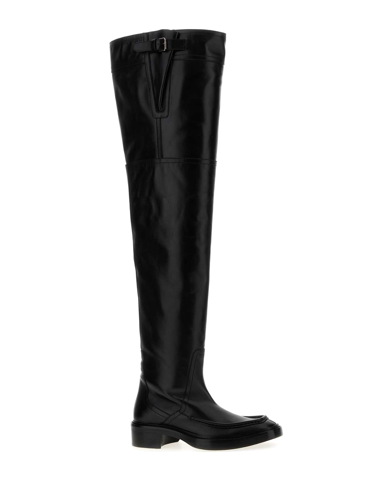 Saint Laurent Black Leather Joe Boots - NERO