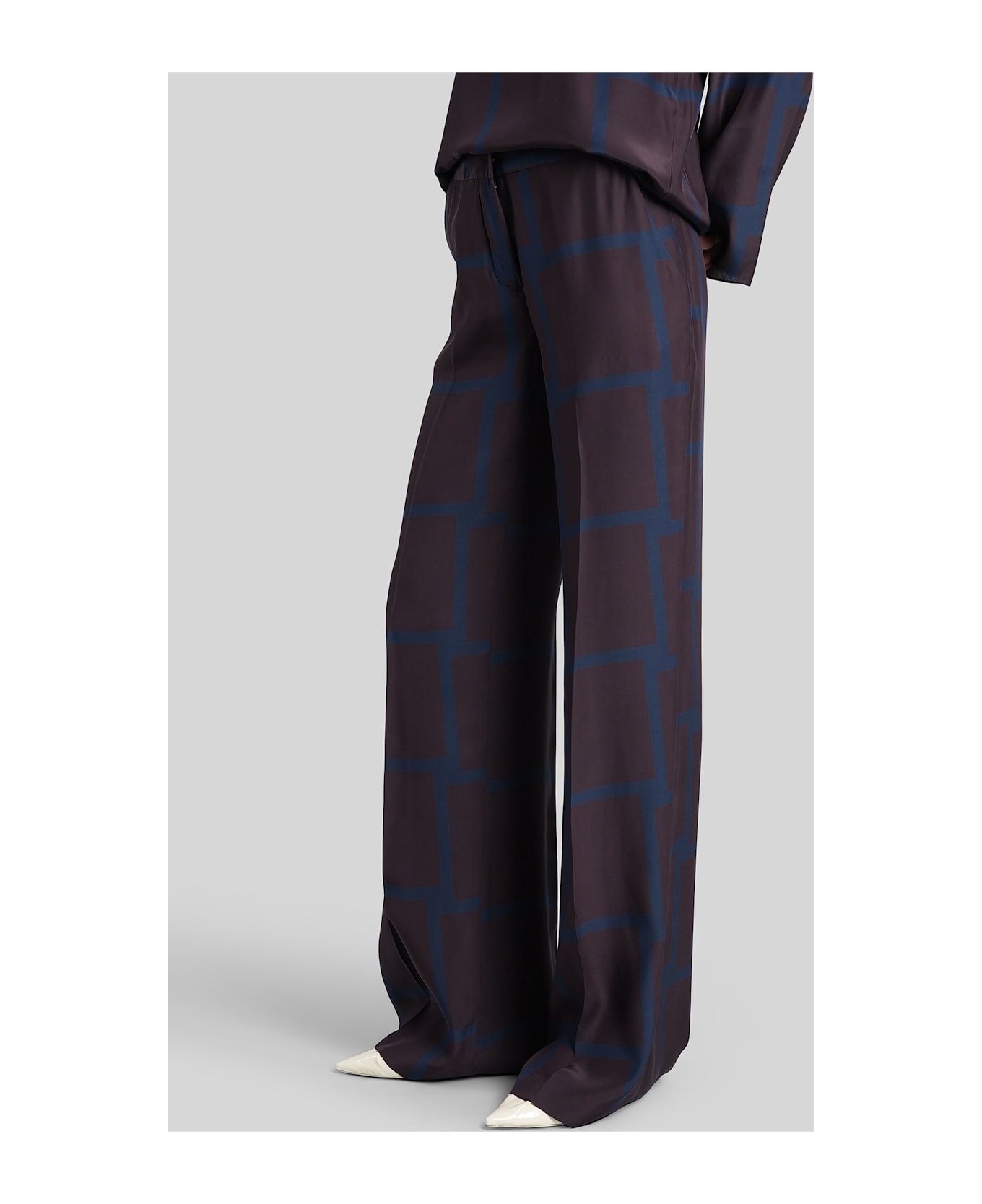 Gianluca Capannolo Valerie Pant Pants In Bordeaux Silk - bordeaux